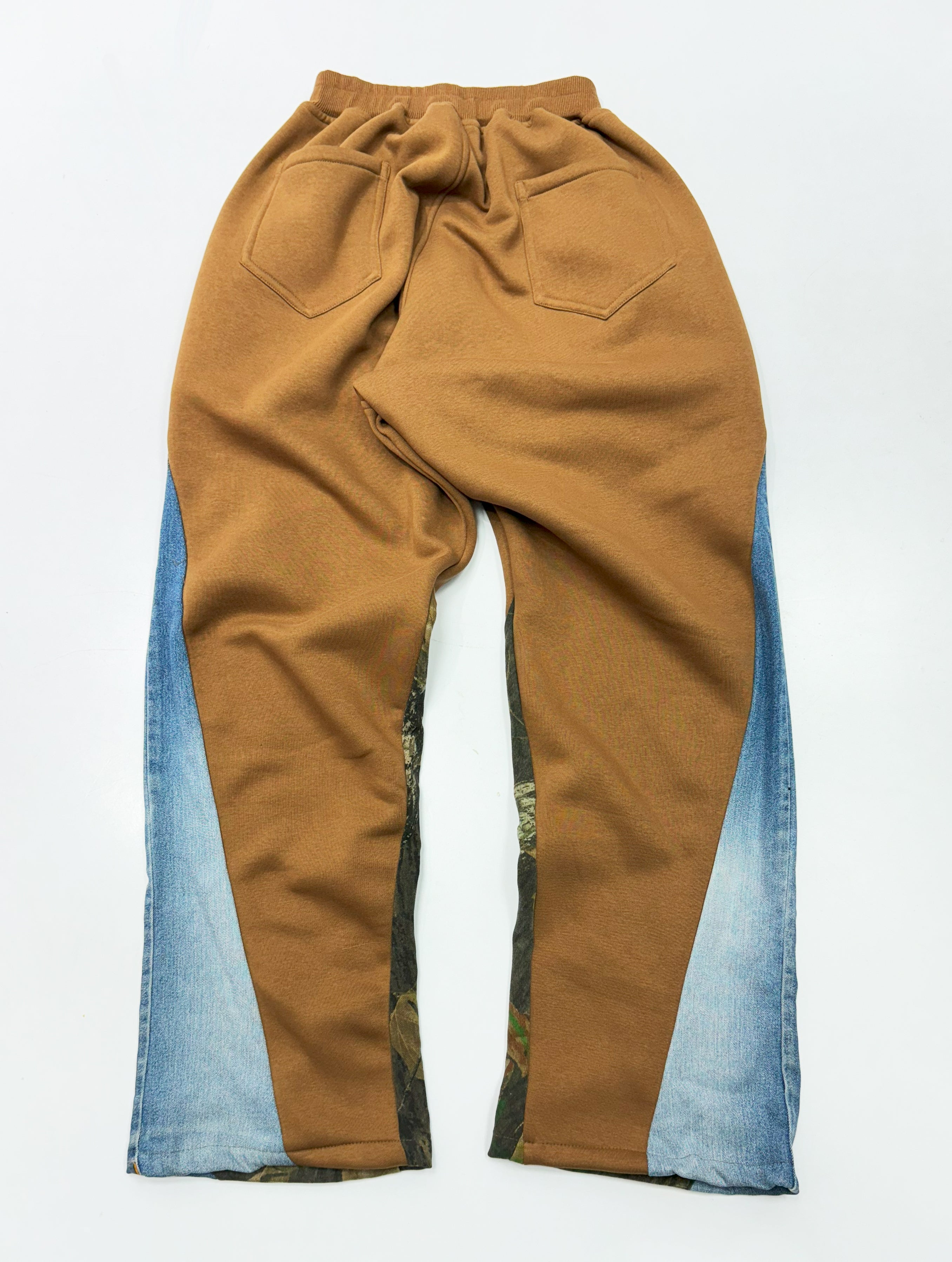 Brown Fleece Denim Jogger