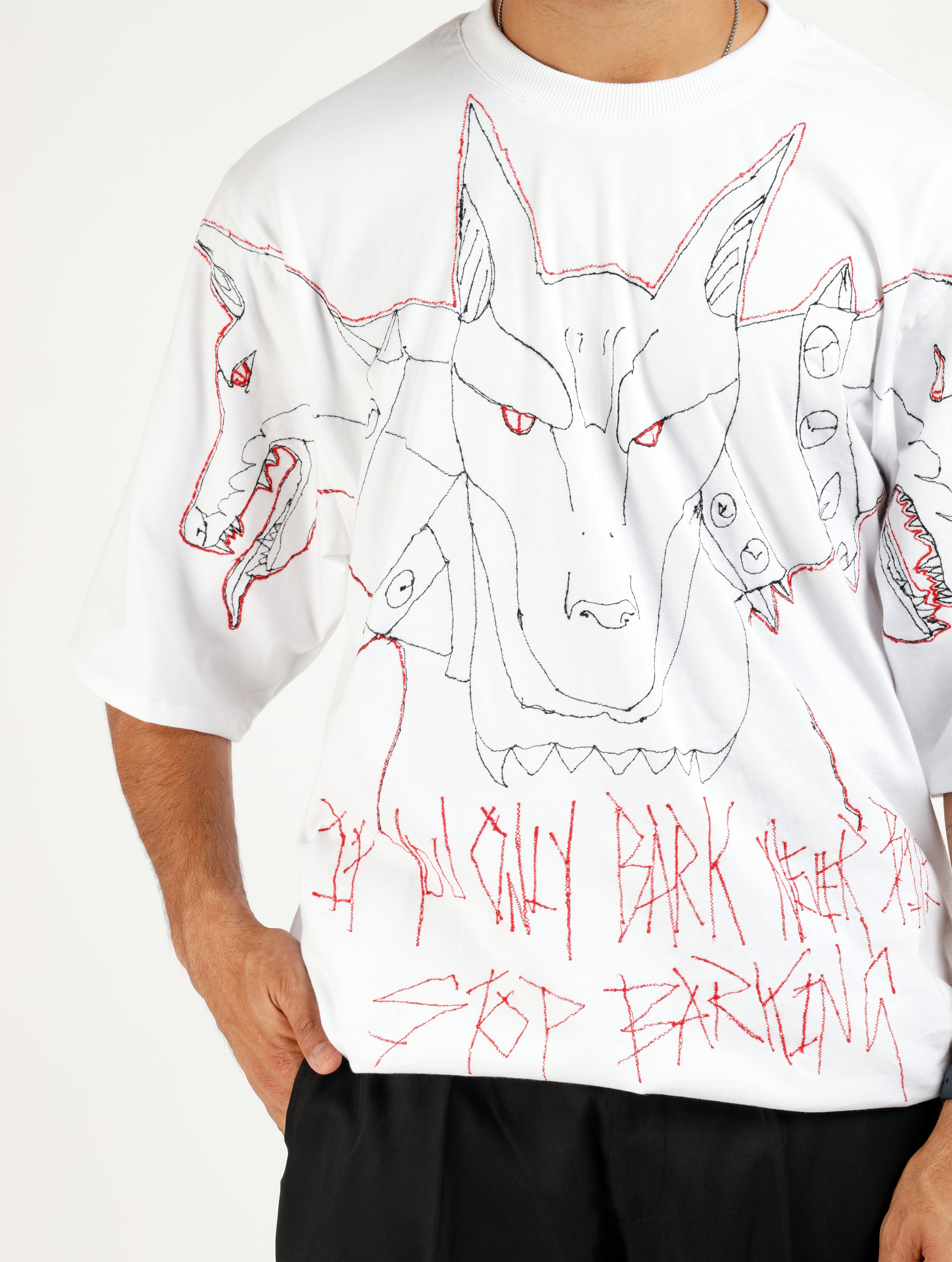 White Barking T-shirt