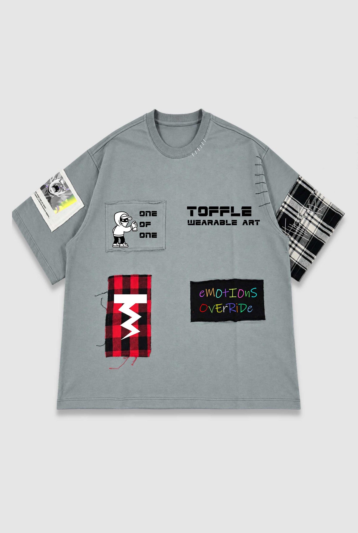 Sample Charcoal Patchwork T-shirt