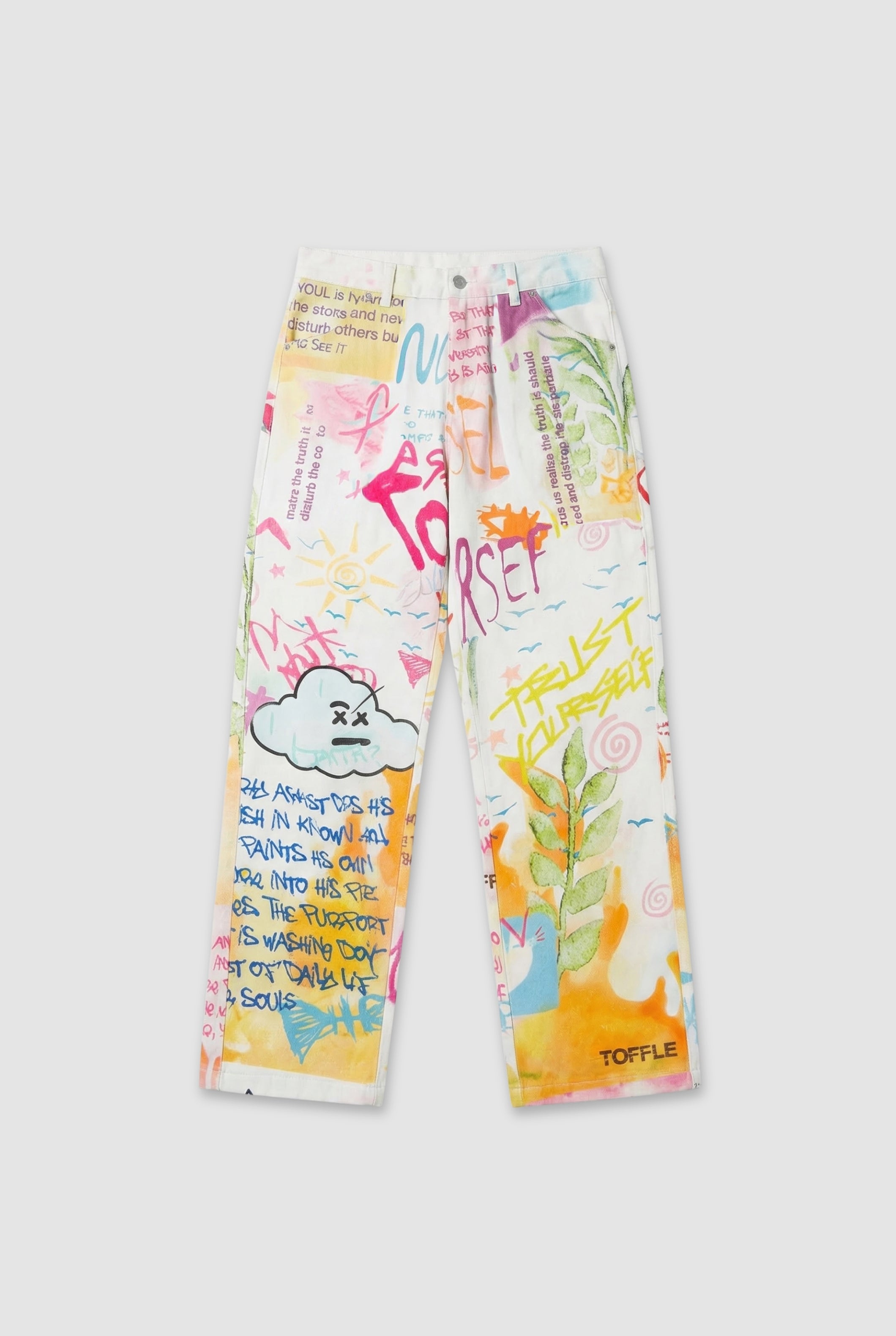 Graffiti White Jeans