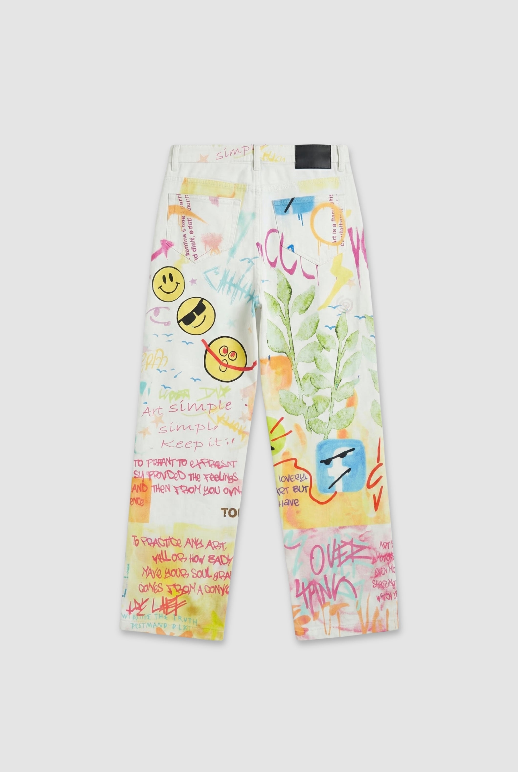 Graffiti White Jeans