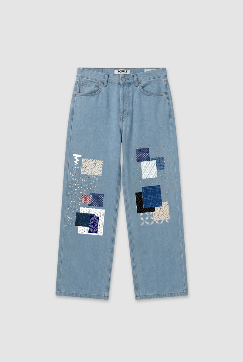 Knee Sashiko Jeans