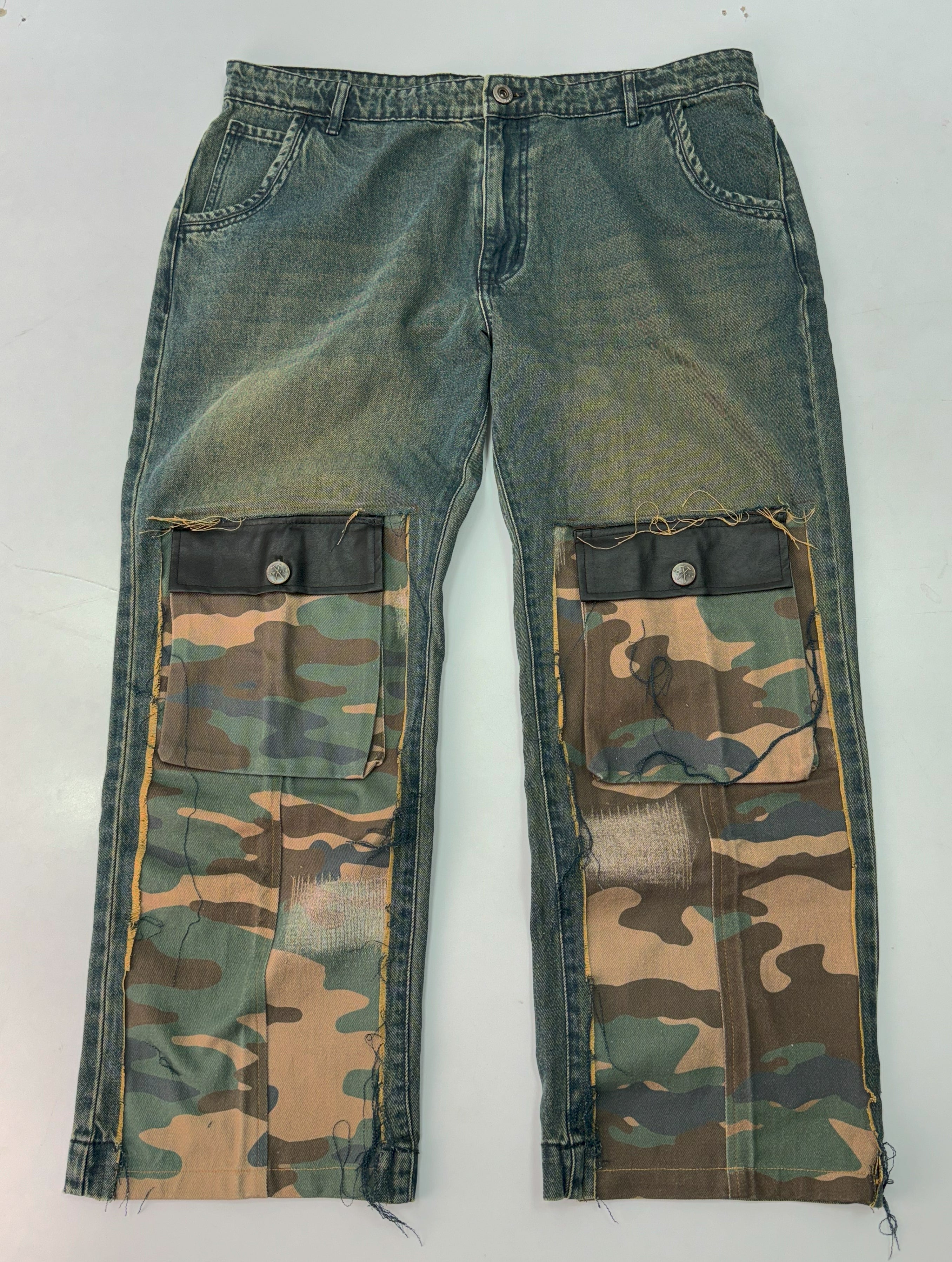 Denim Cargo Jeans