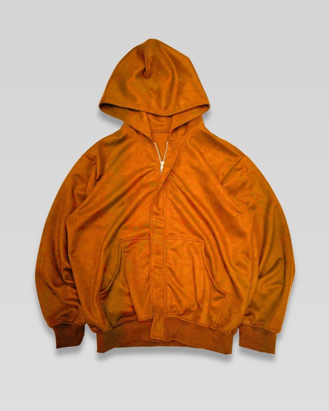 Suede Zipper Hoodie