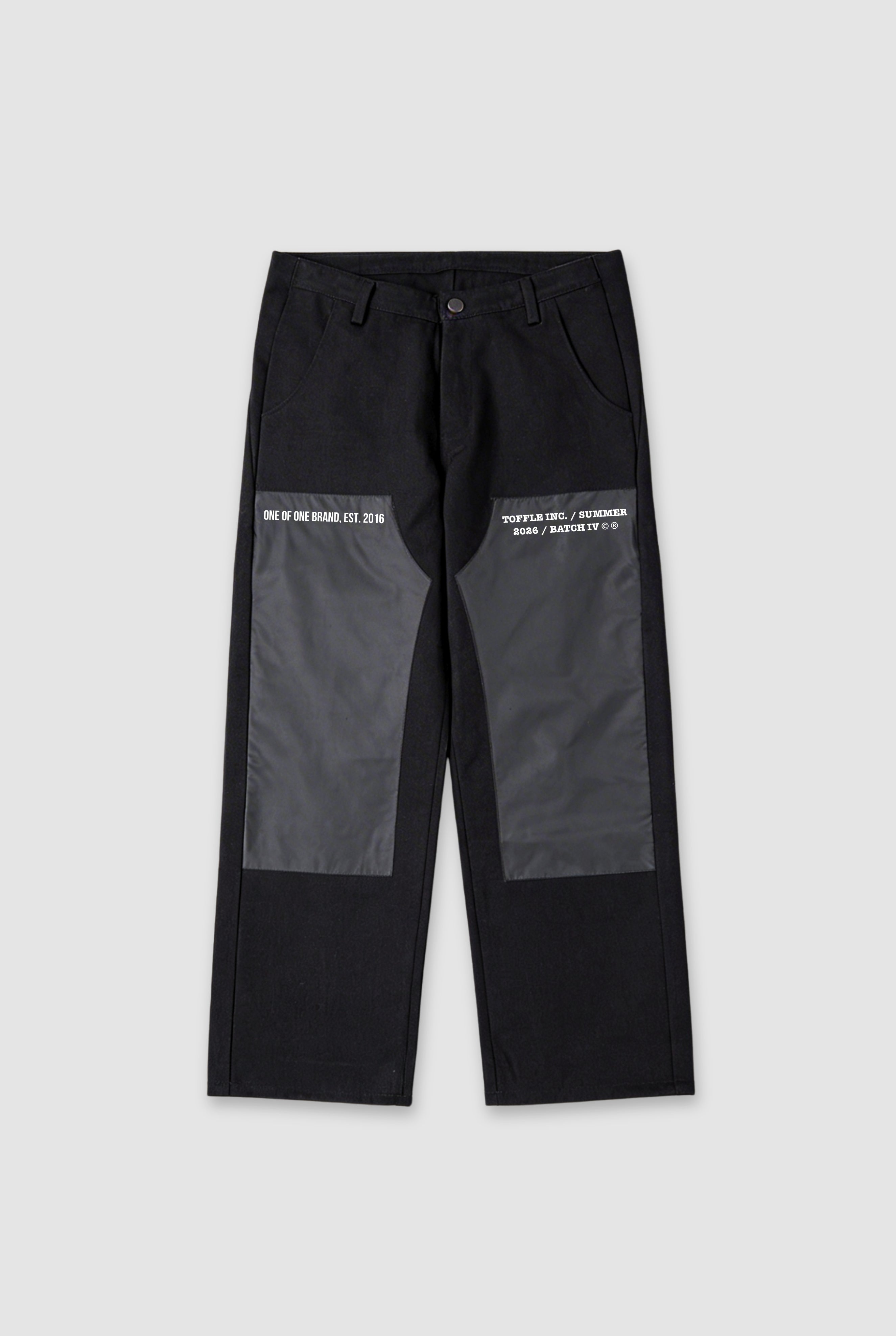 Black Printed Knee Jeans