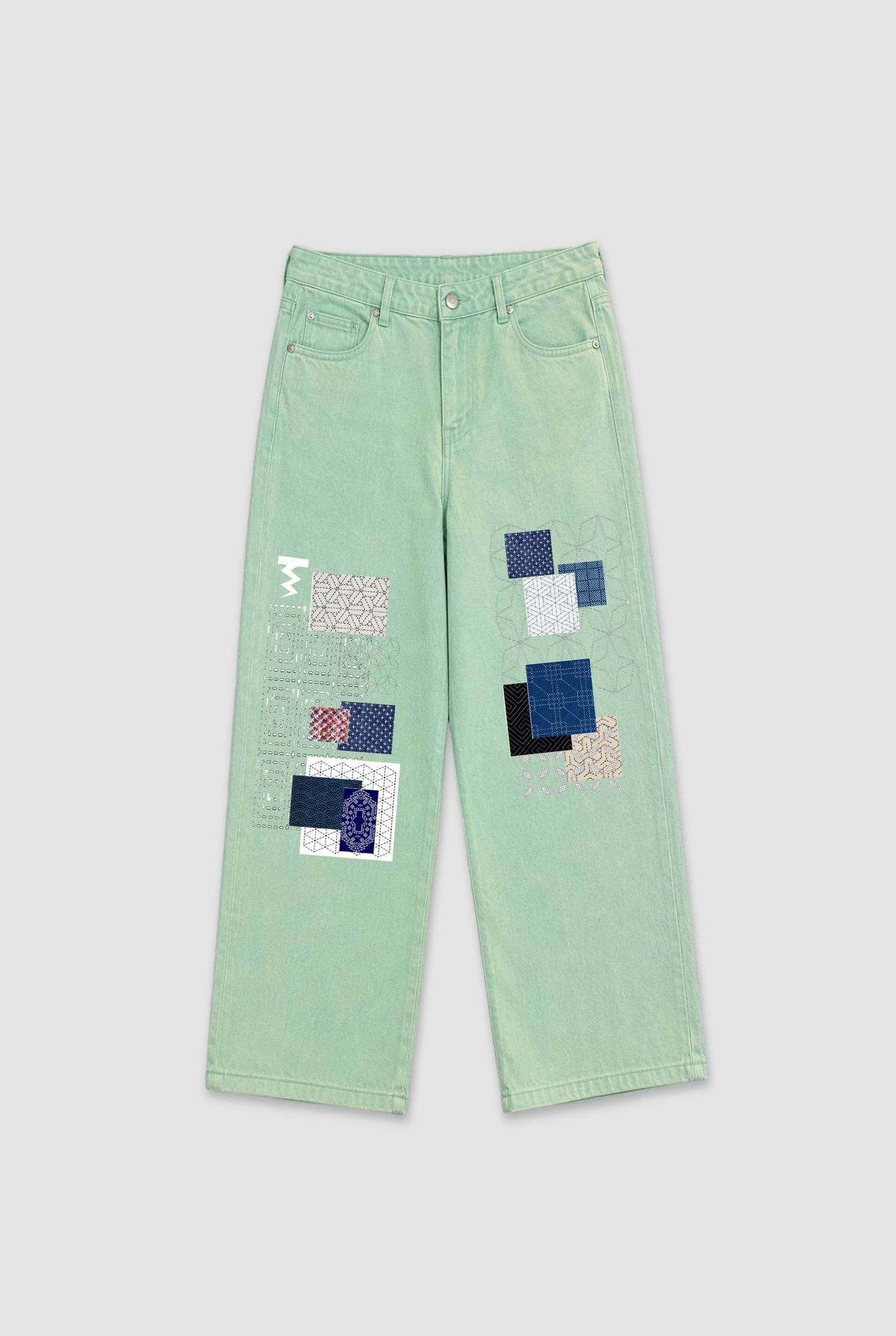 Knee Sashiko Jeans