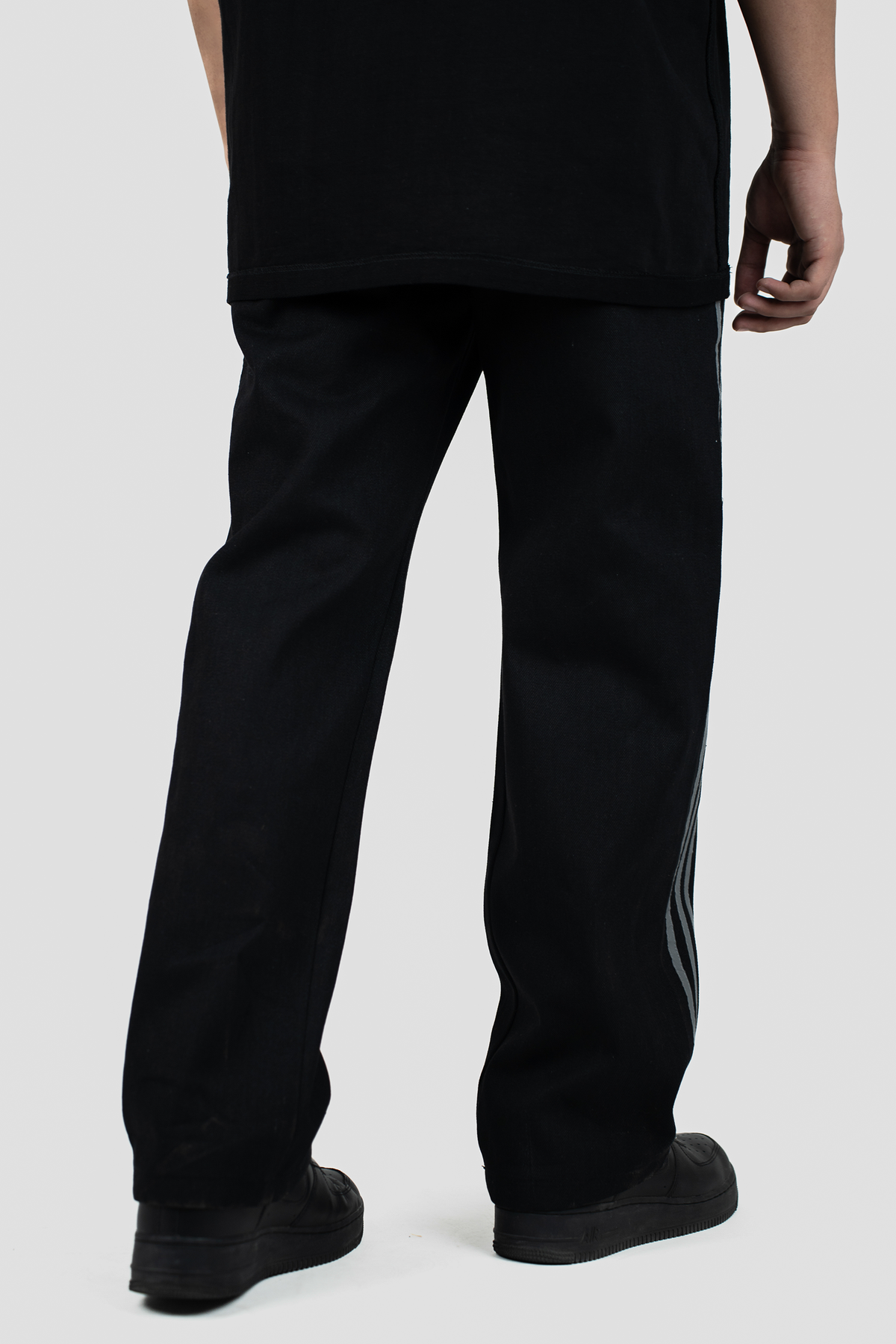 Sample Black Reflective Athletic Jeans