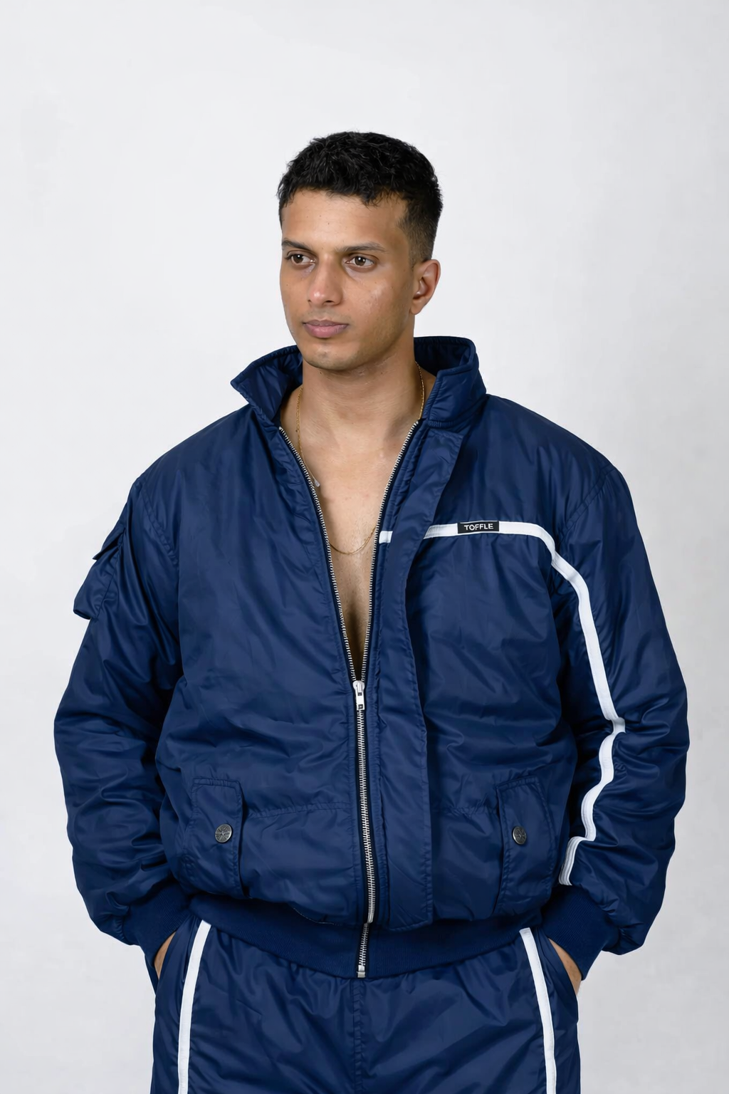 Nylon Athletic Bomber Jacket