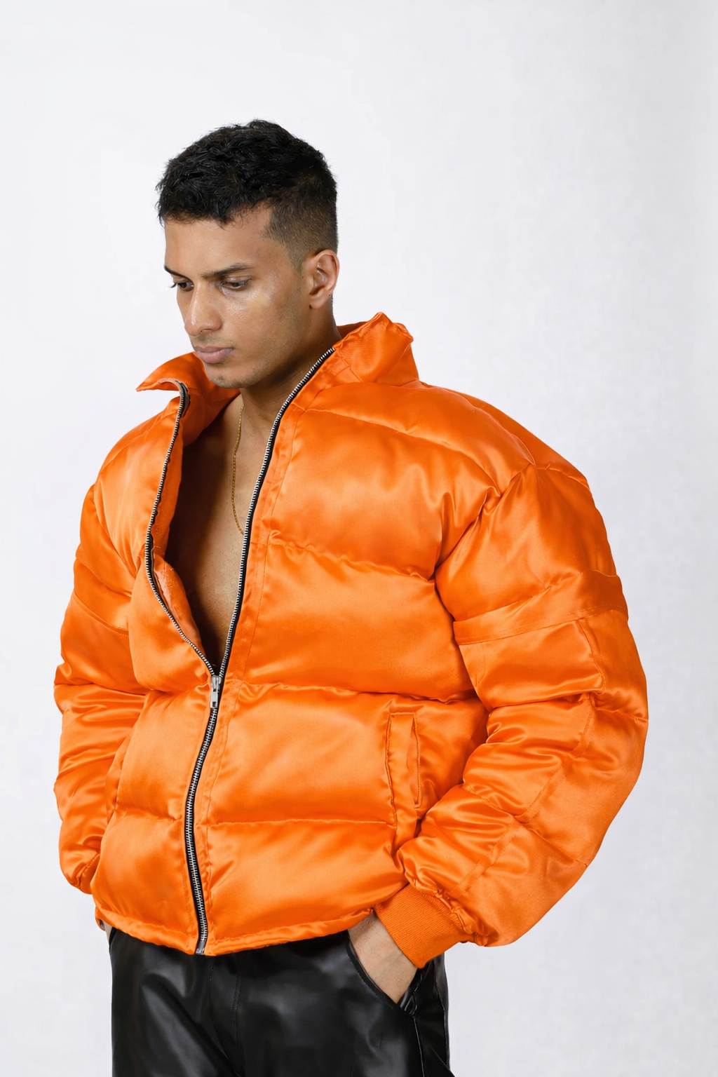 Satin Puffer Jacket
