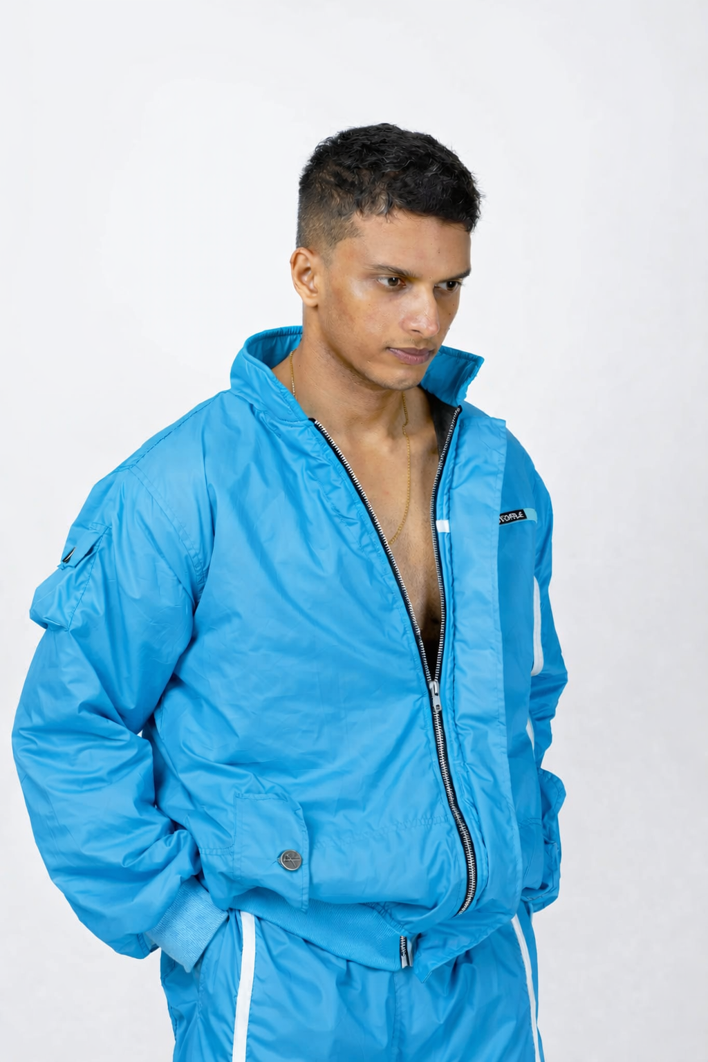 Nylon Athletic Bomber Jacket