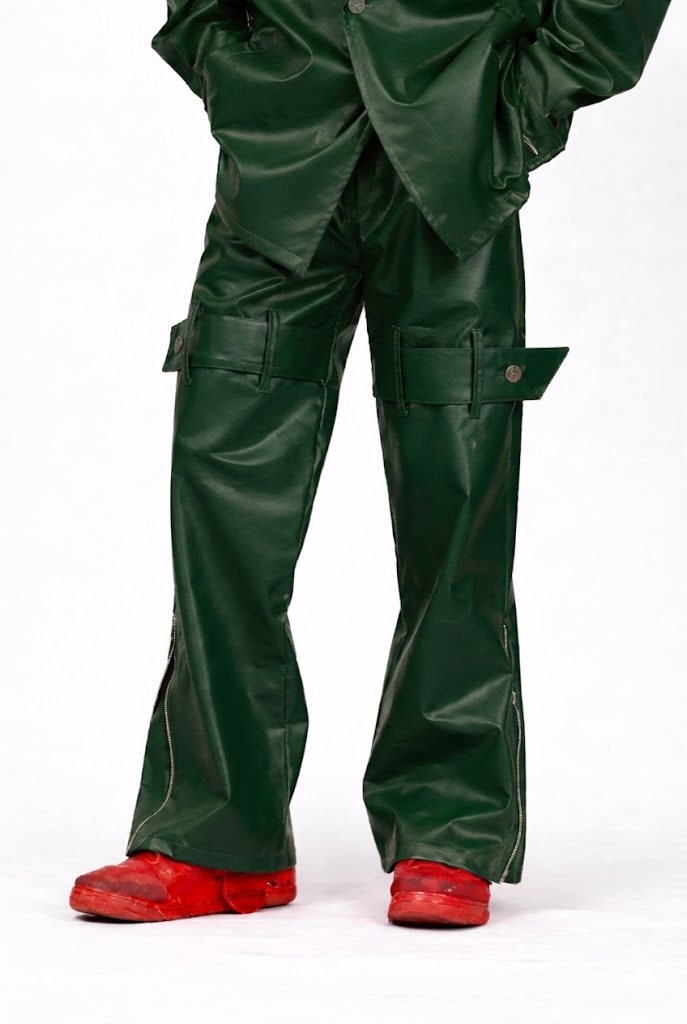 Leather Utility Jeans