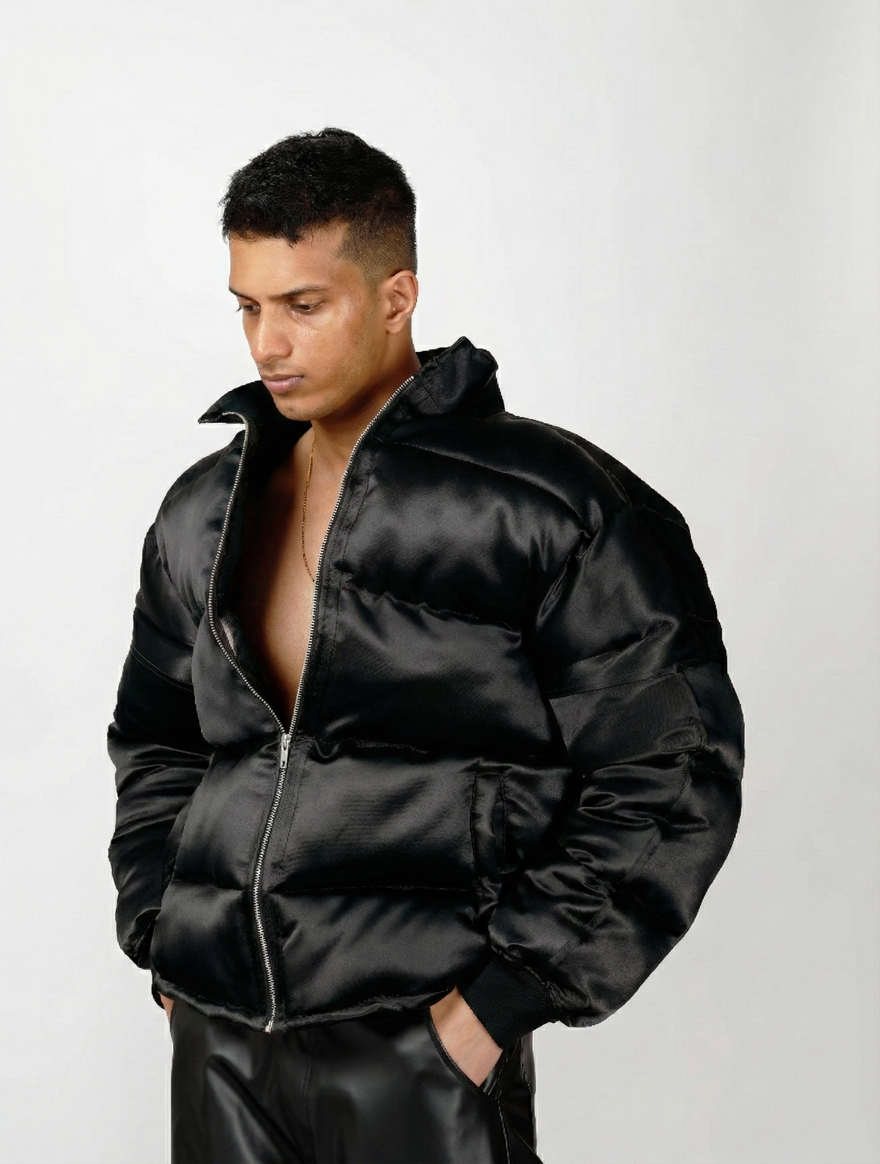 Satin Puffer Jacket