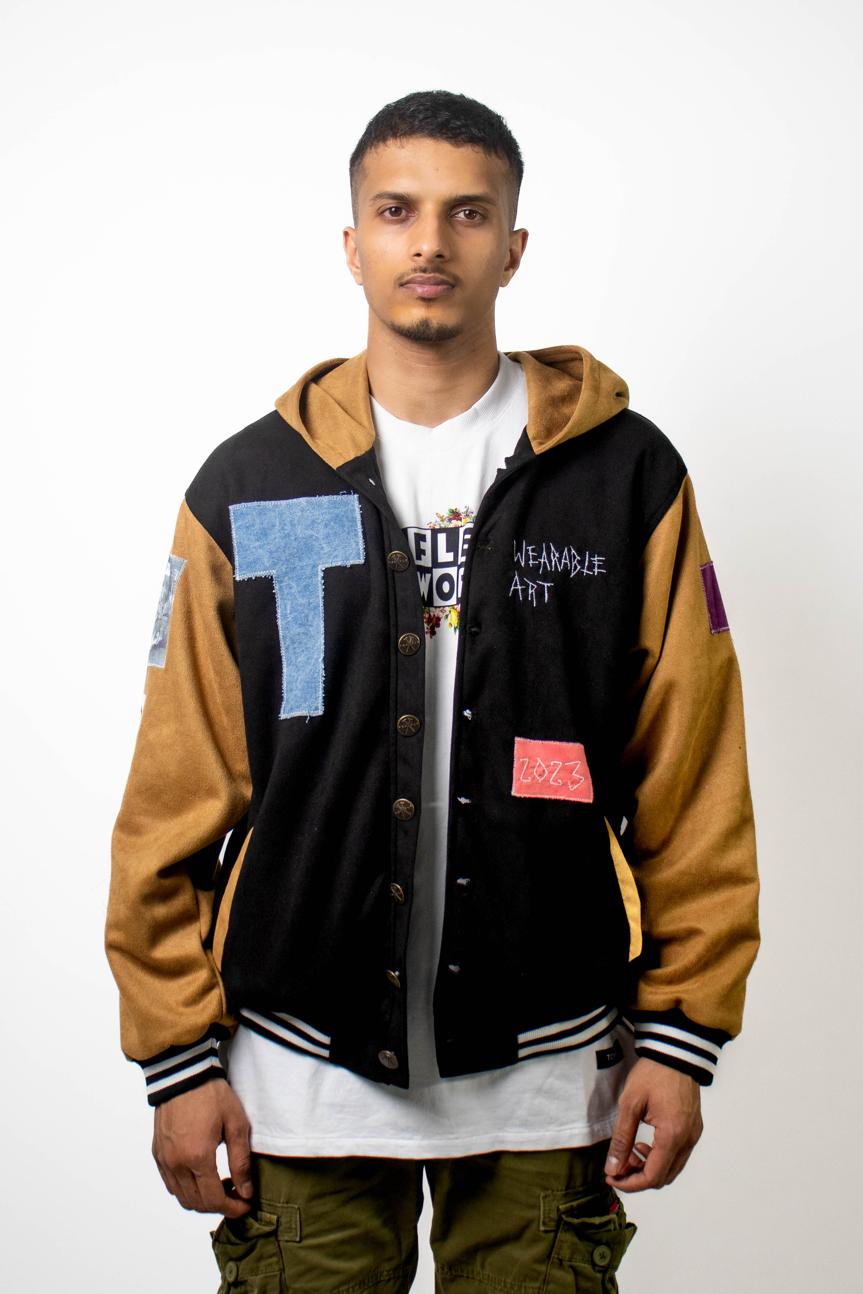 Suede Varsity Jacket