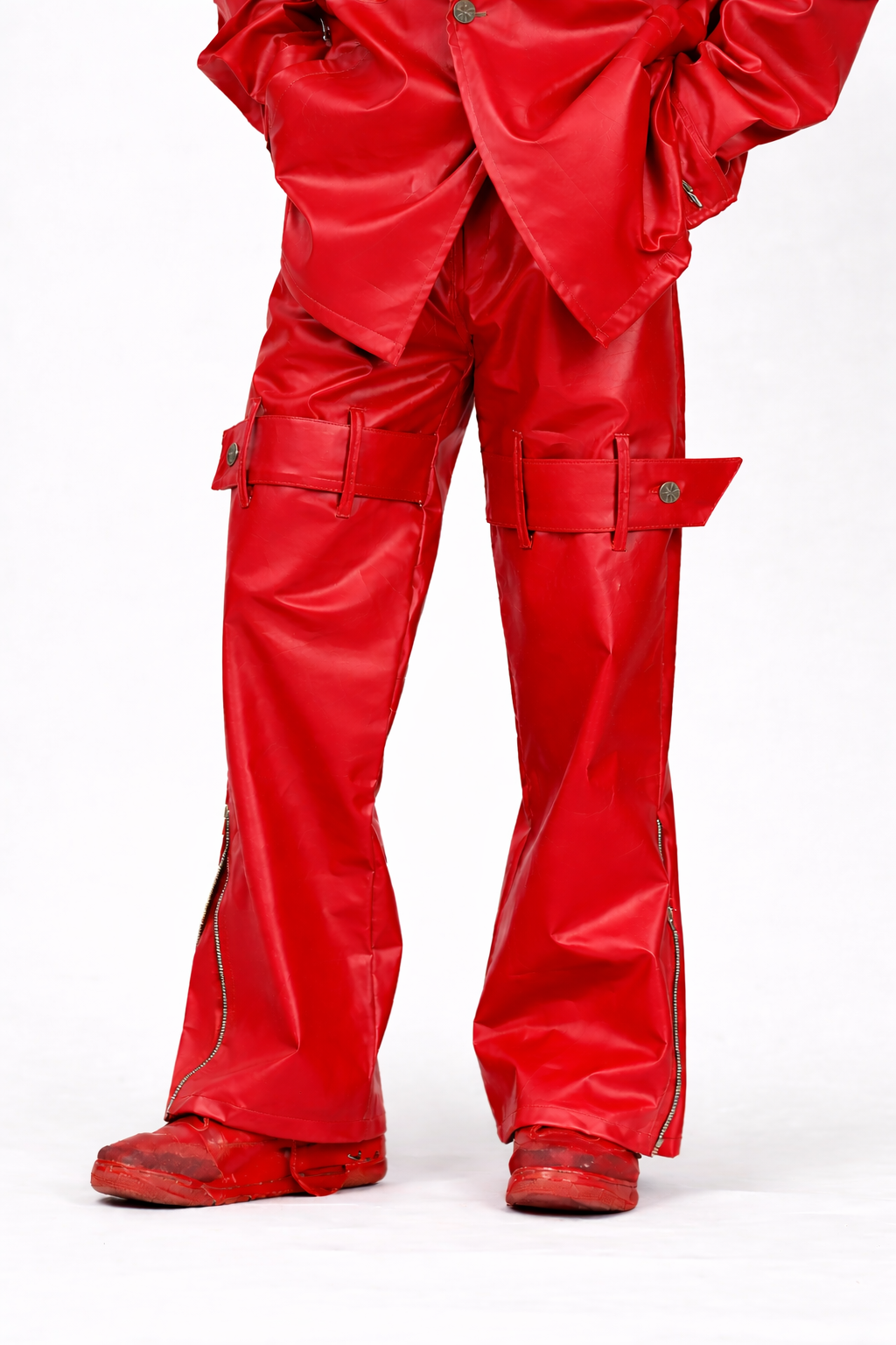 Leather Utility Jeans