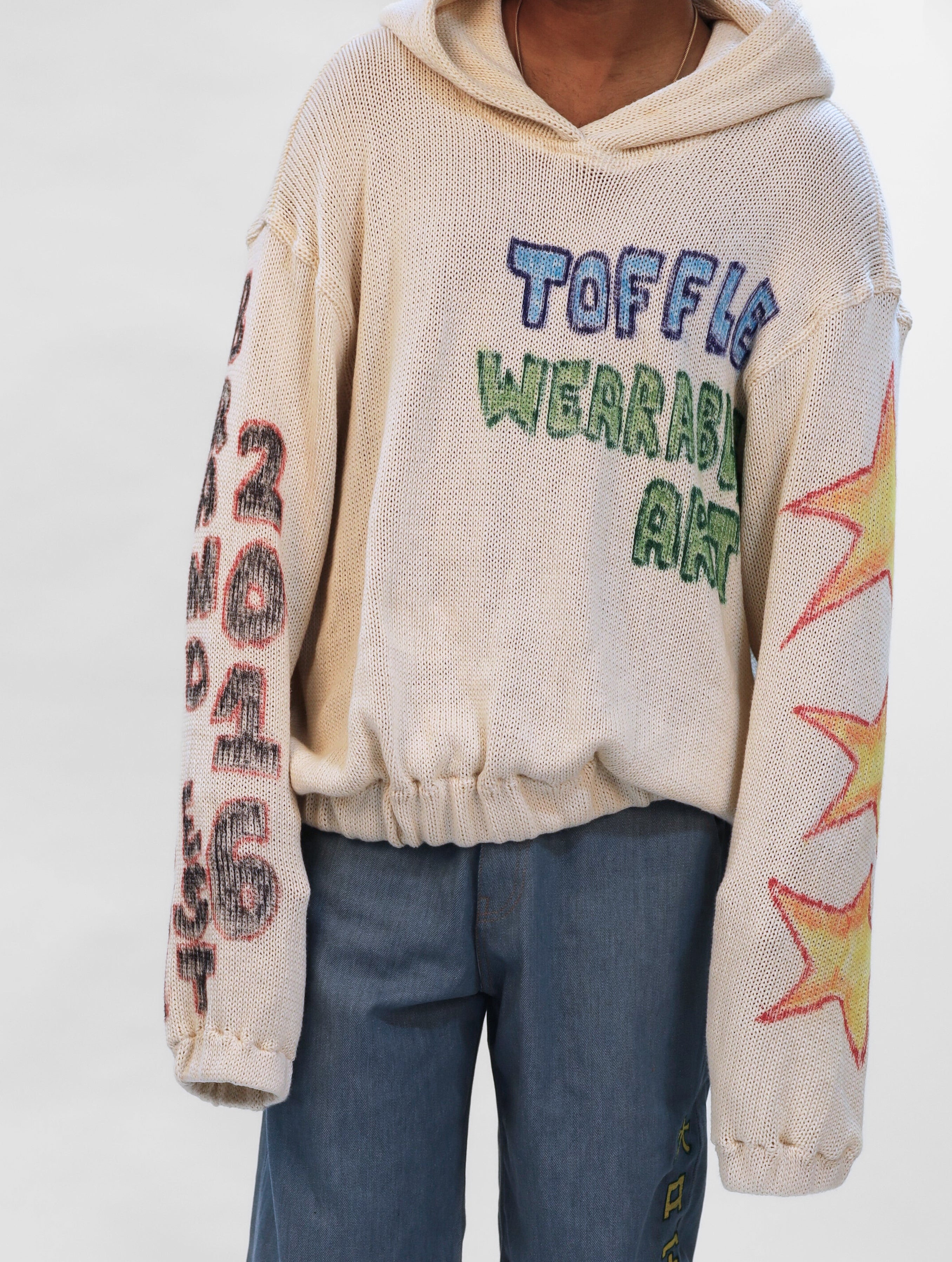 Knit Sweater Colored Hoodie