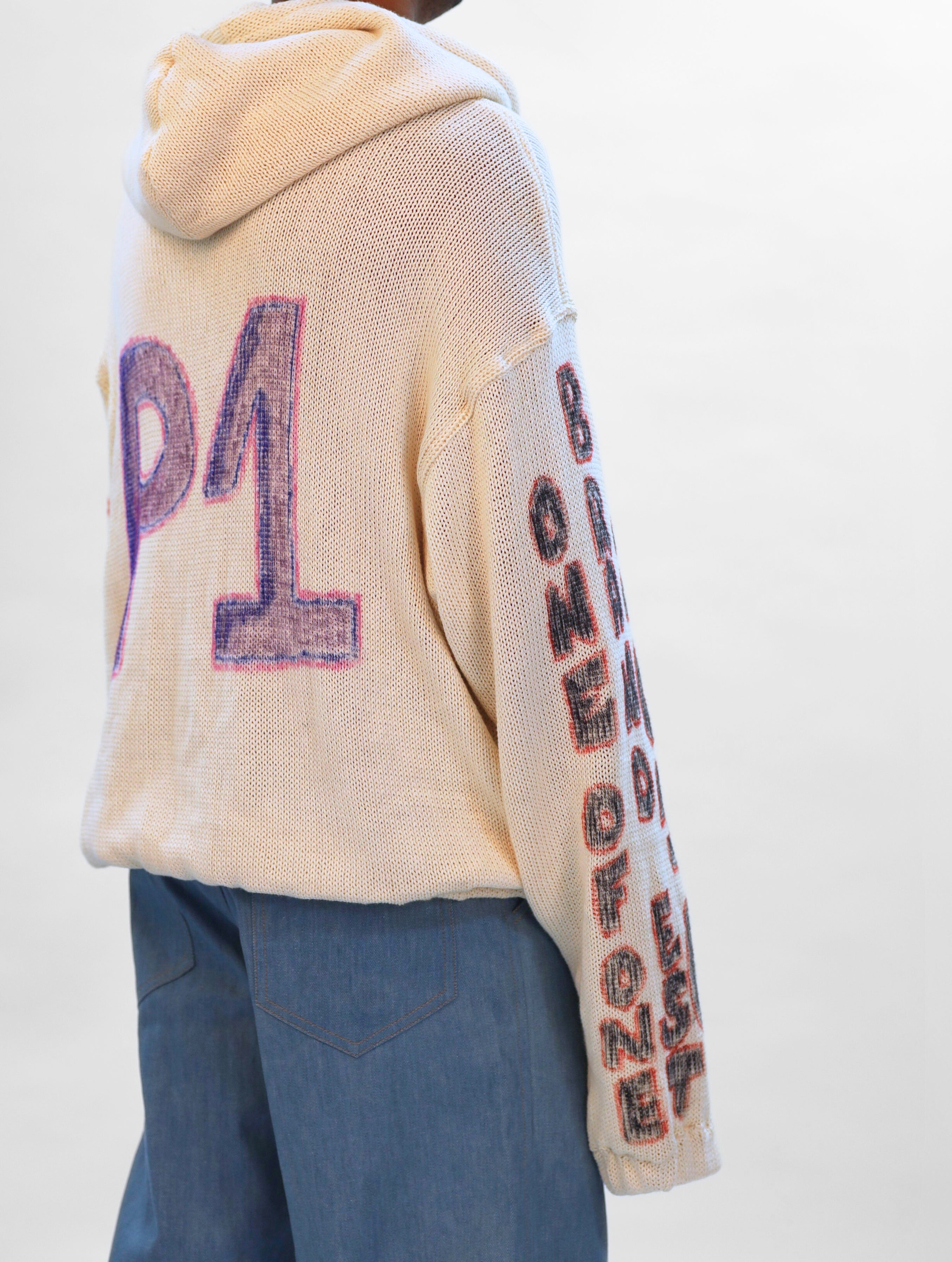 Knit Sweater Colored Hoodie