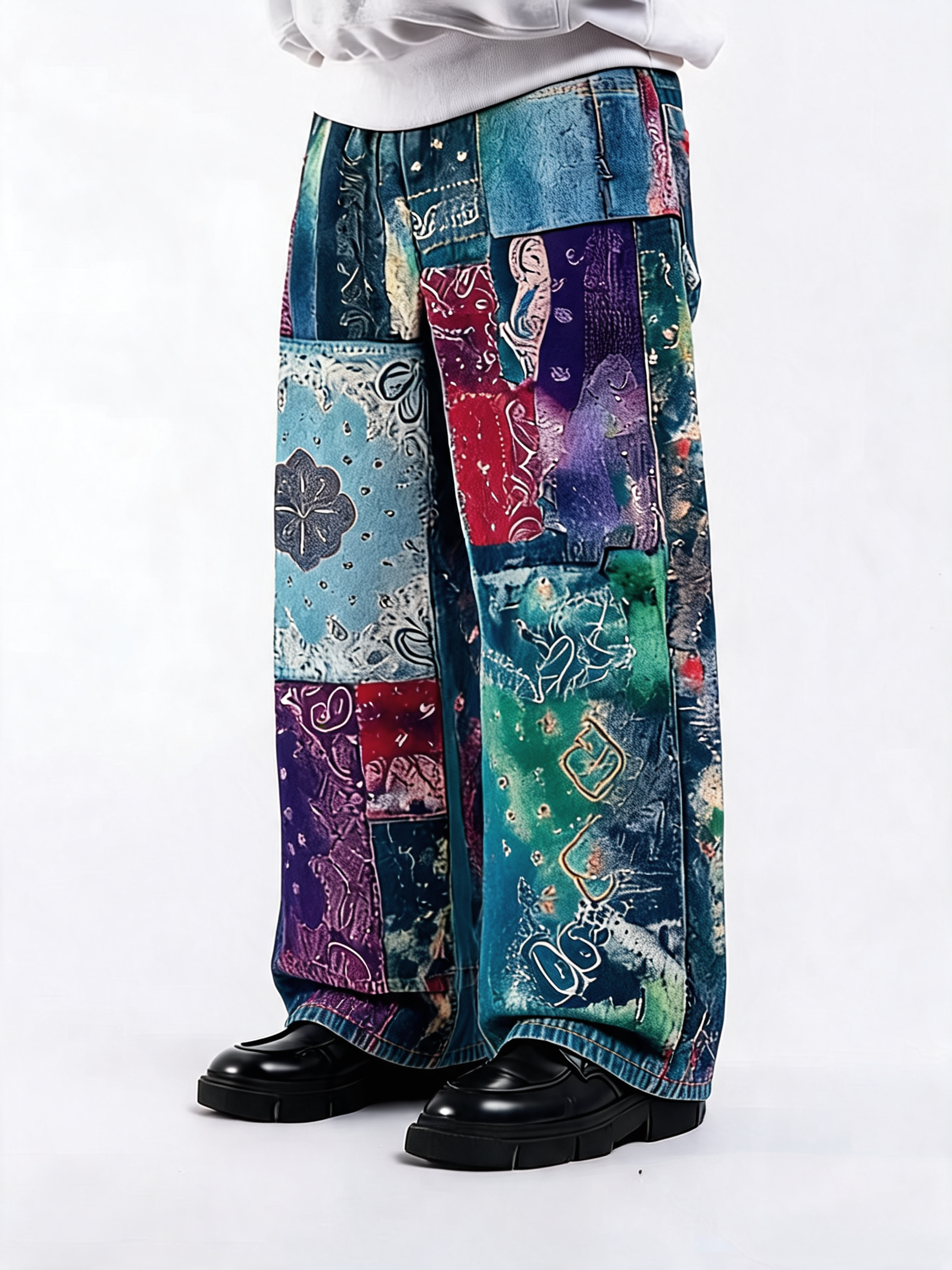 Sashiko-Paisley Jeans