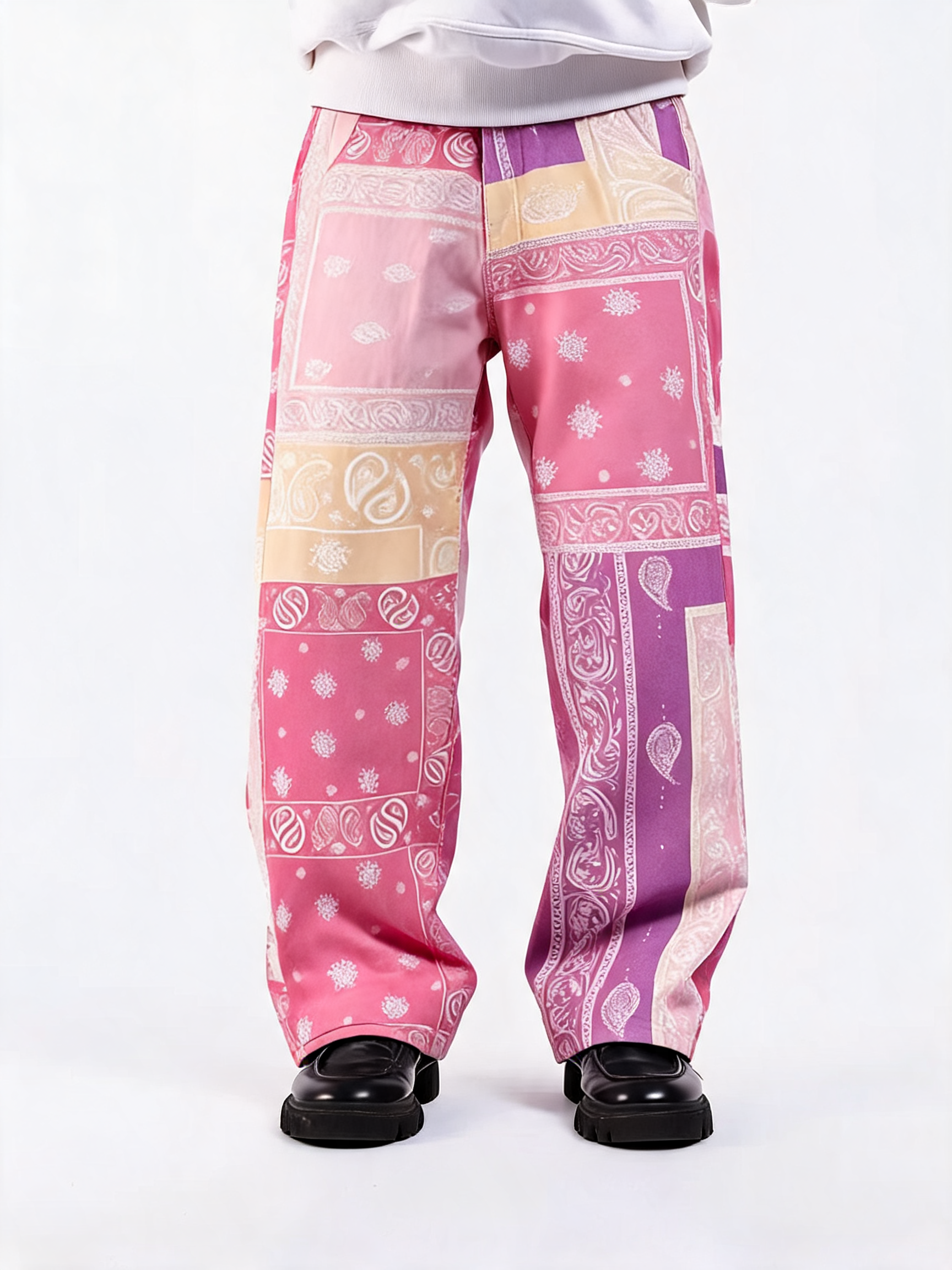 Paisley Red Jeans