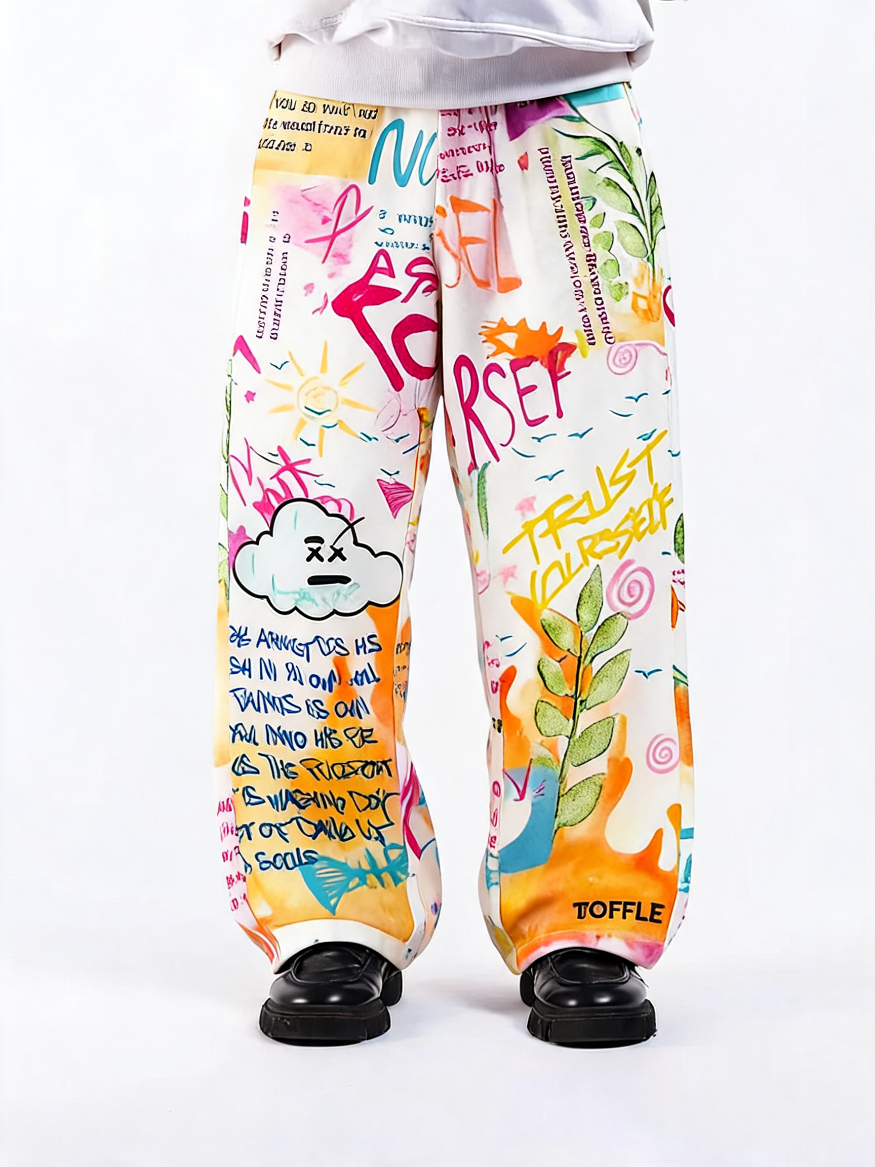 Graffiti White Jeans