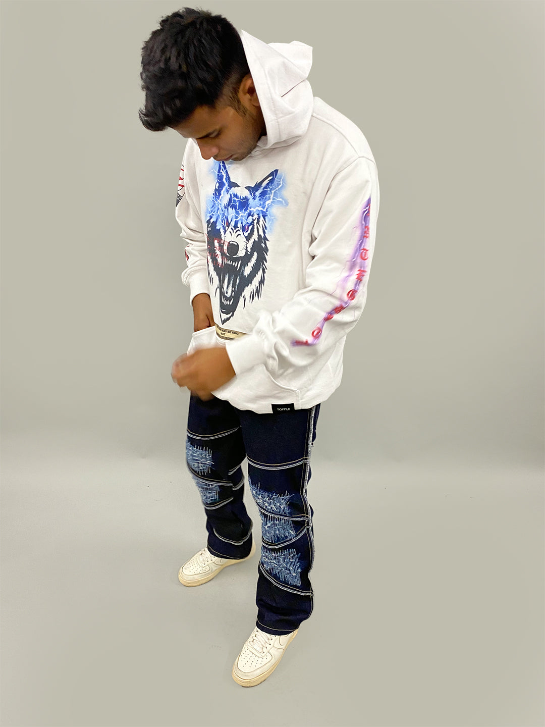 Wolf Mentality Hoodie (Charcoal/White)