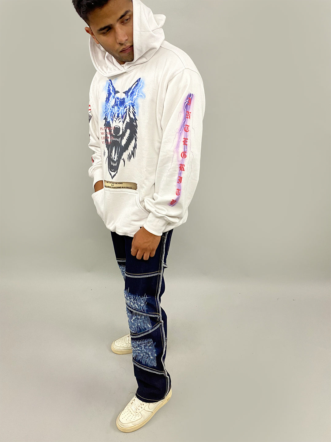 Wolf Mentality Hoodie (Charcoal/White)