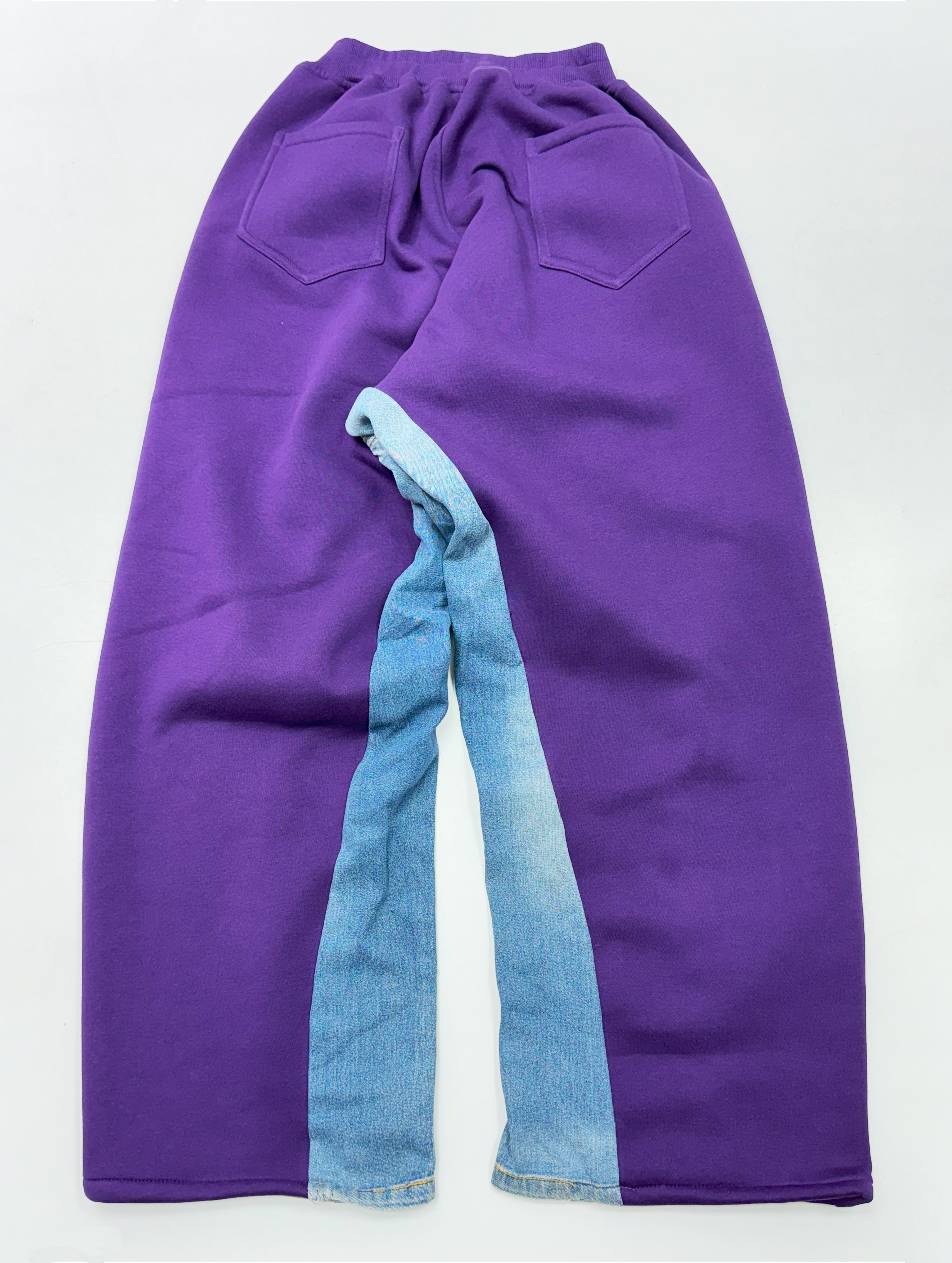 Purple Fleece Denim Jogger
