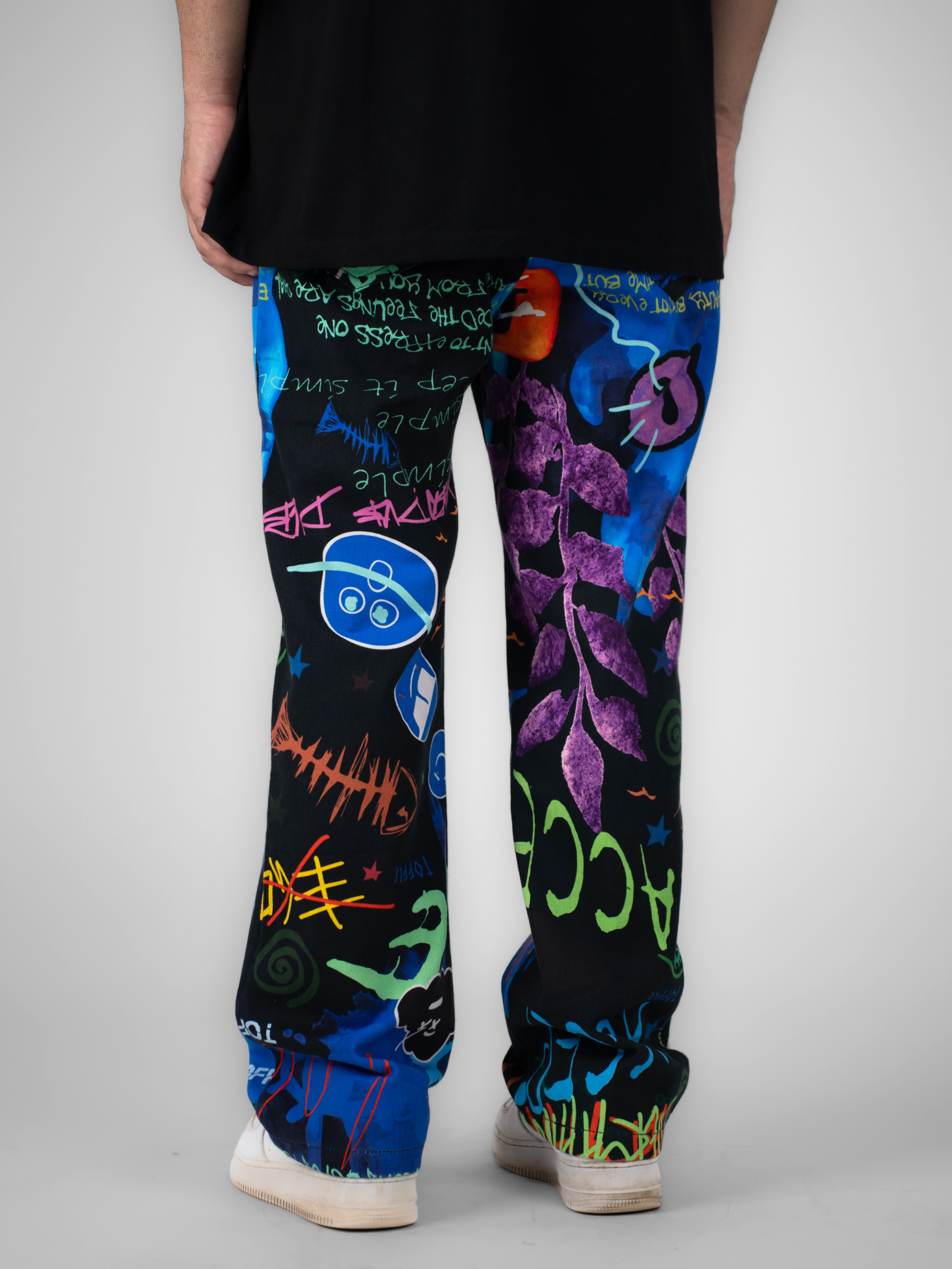 Graffiti Black Jeans