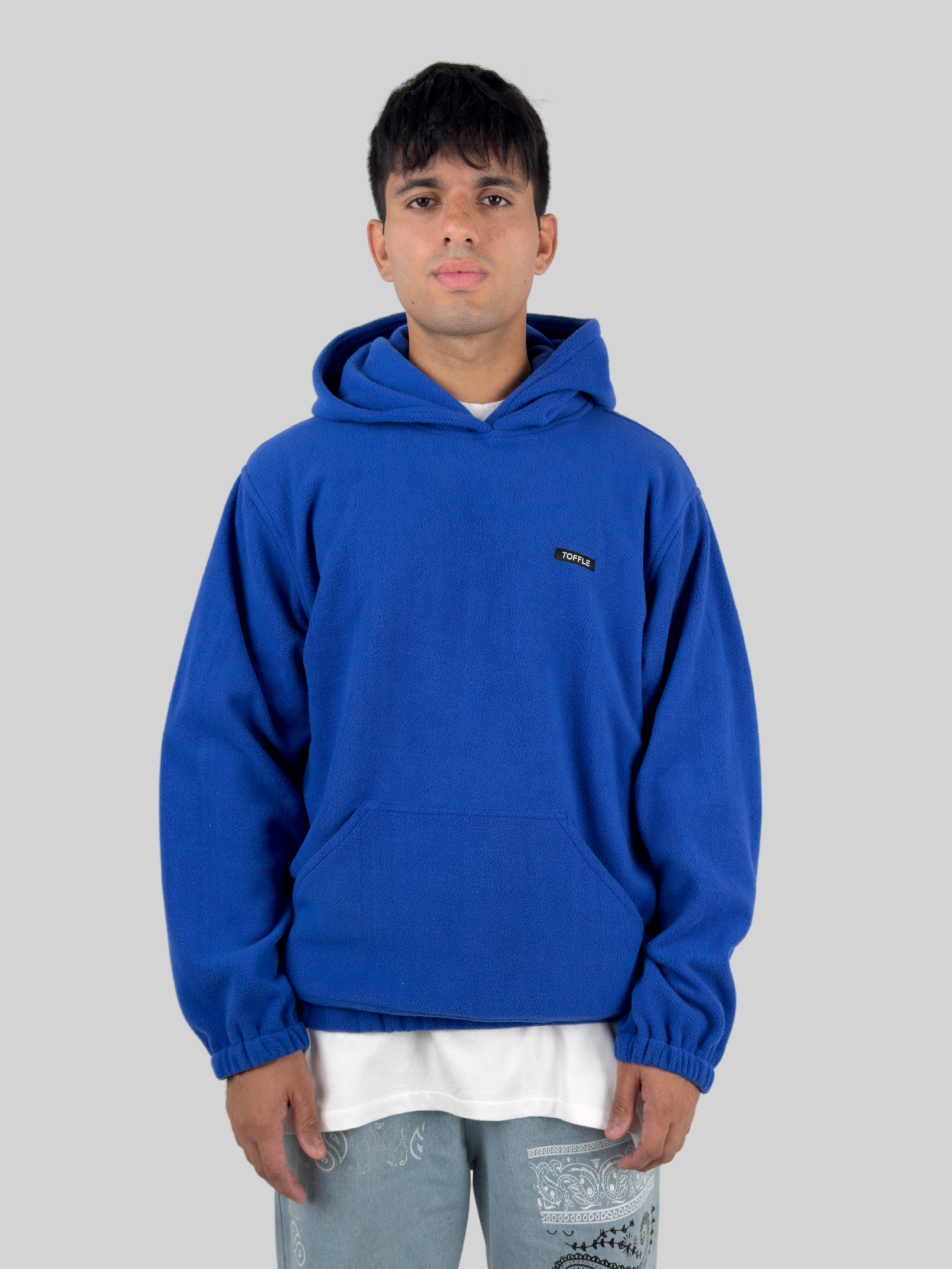 Dark Blue Polar Fleece Hoodie