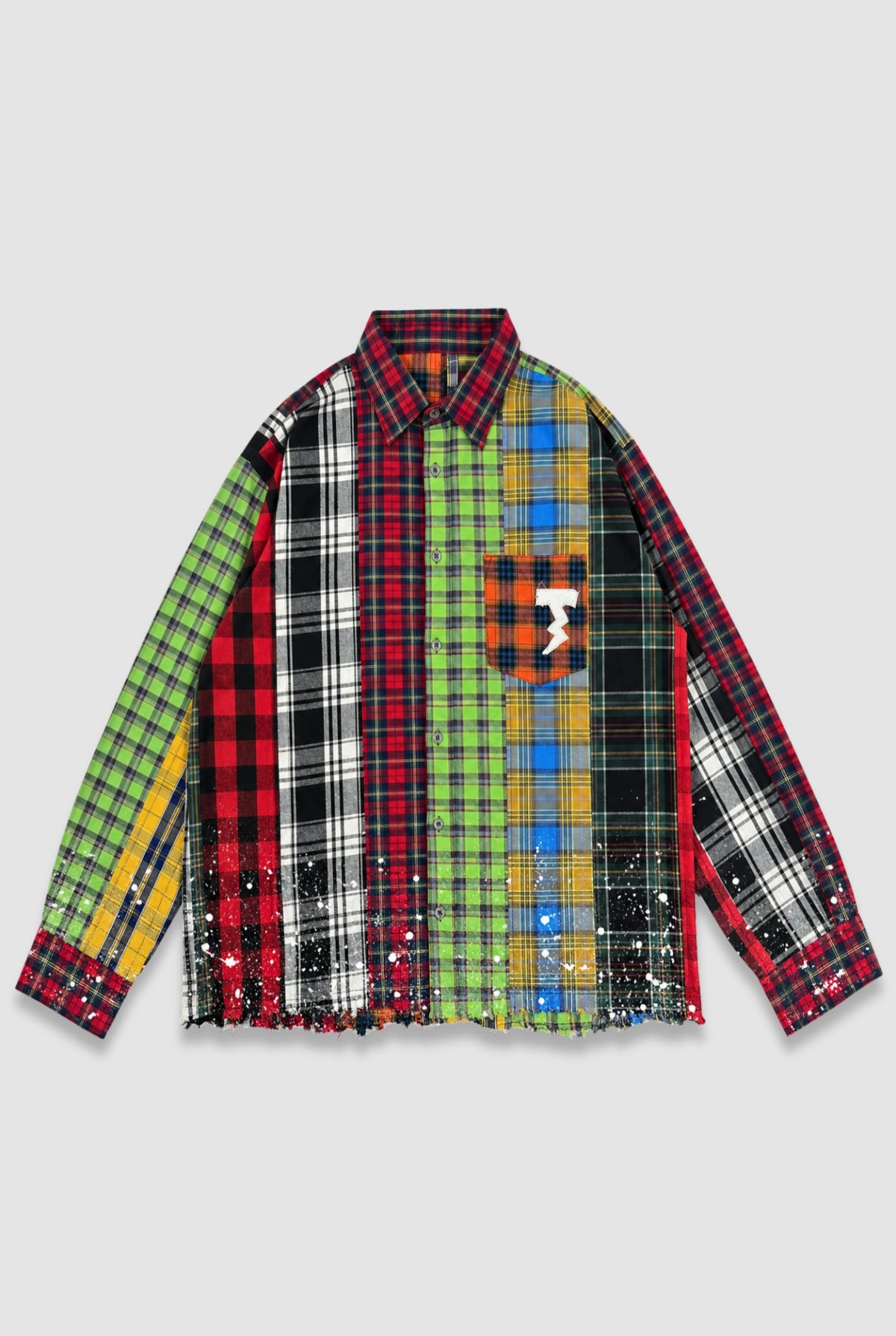 Panelled Check Shirt