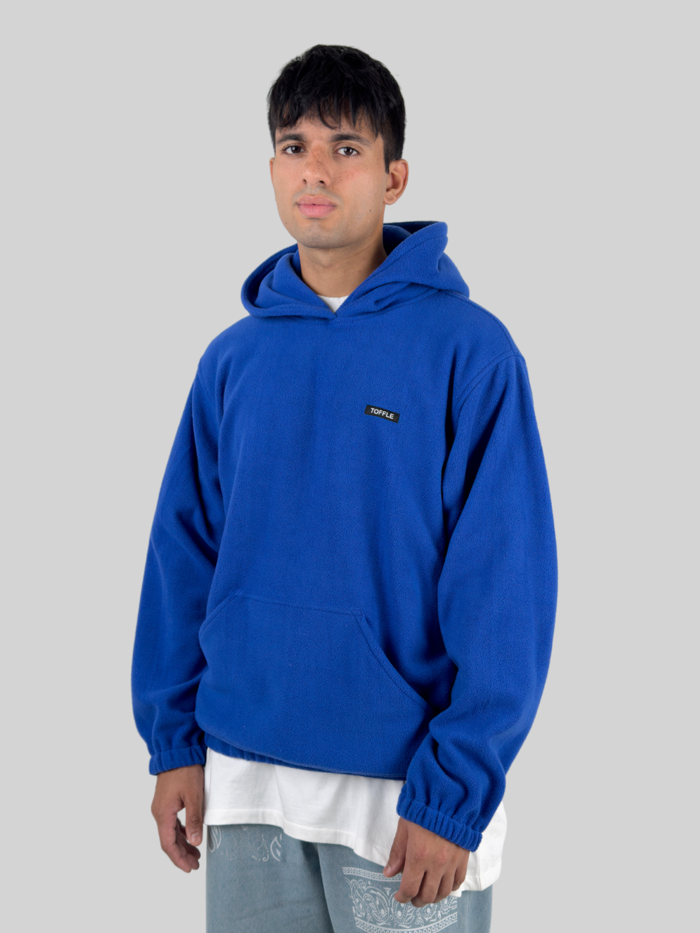 Dark Blue Polar Fleece Hoodie