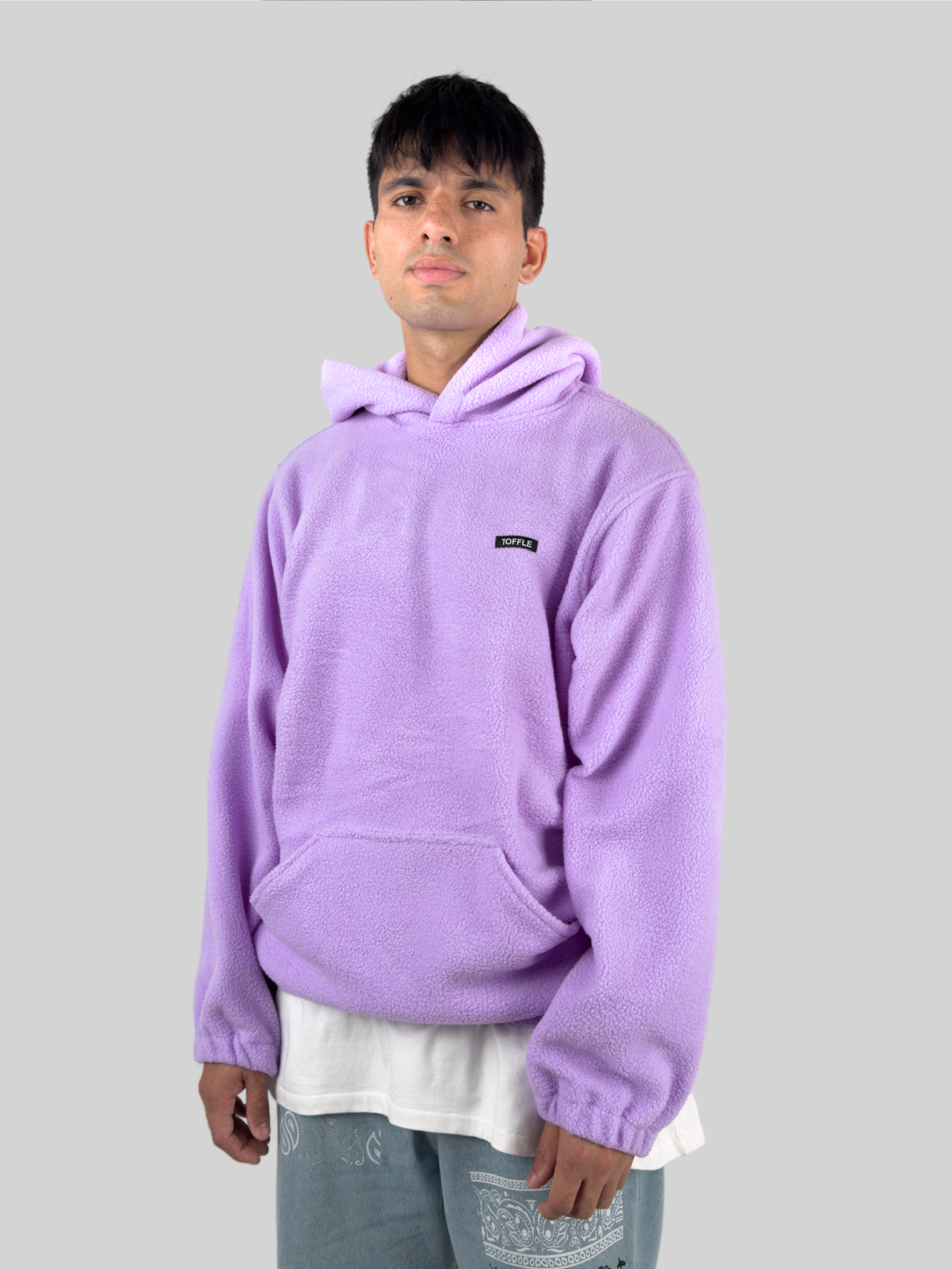 Lavender Polar Fleece Hoodie Chest 36 Length 28