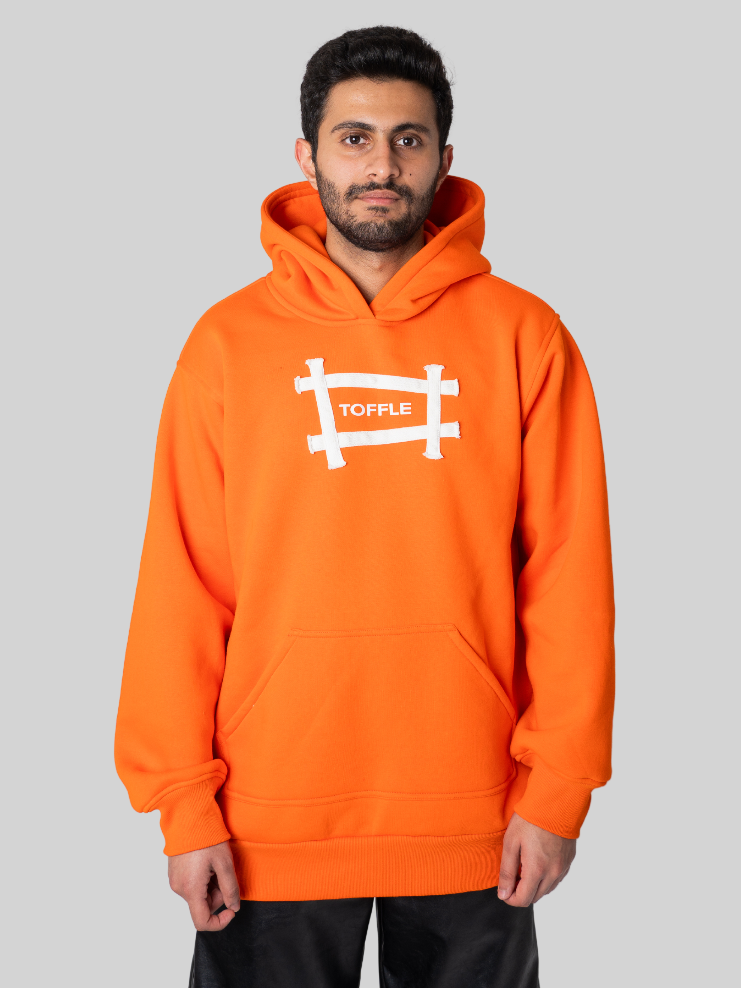 Orange Box Logo Hoodie