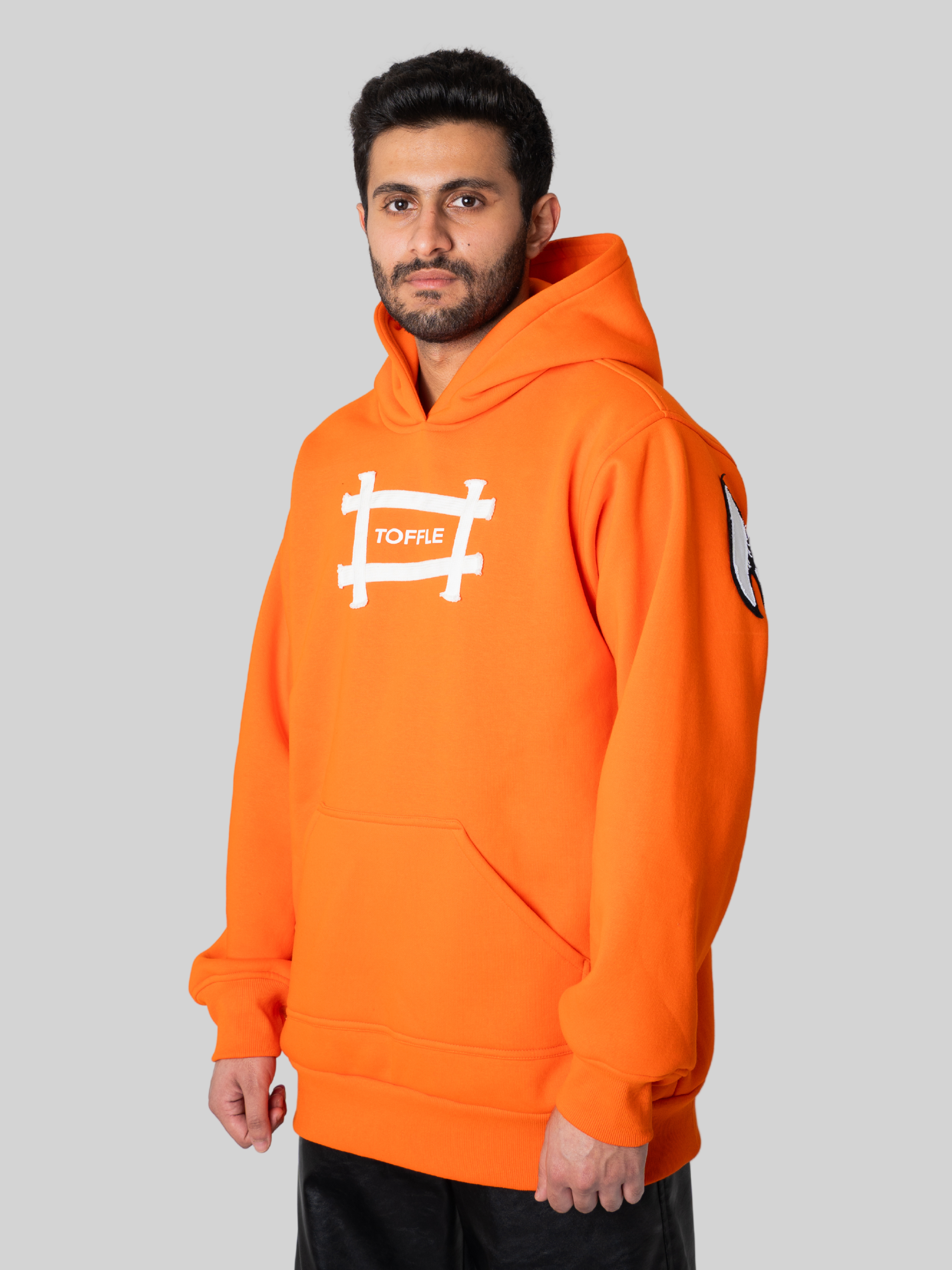 Orange Box Logo Hoodie