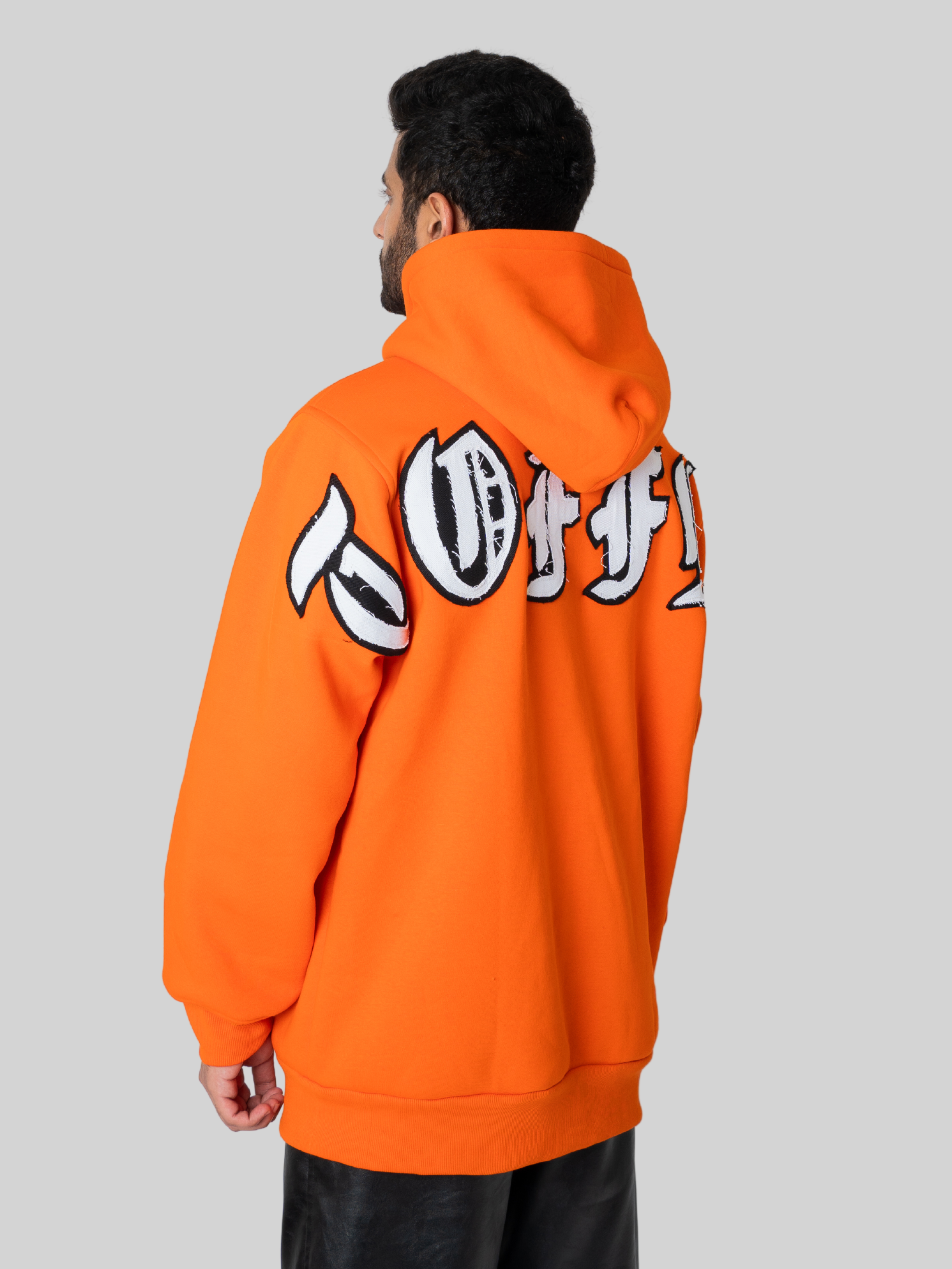 Orange Box Logo Hoodie