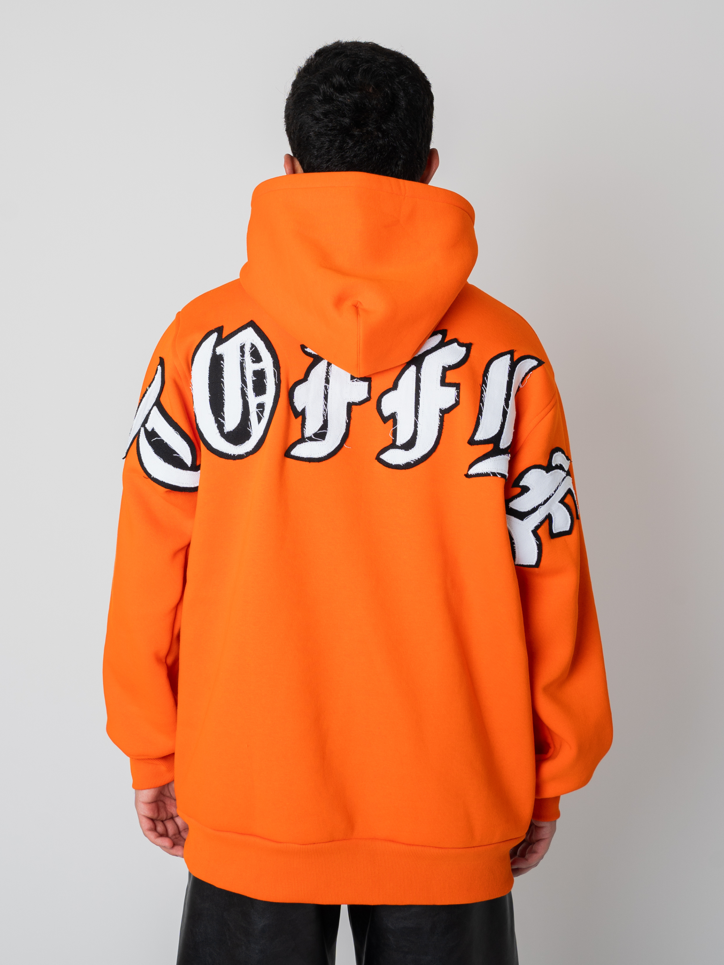 Orange Box Logo Hoodie