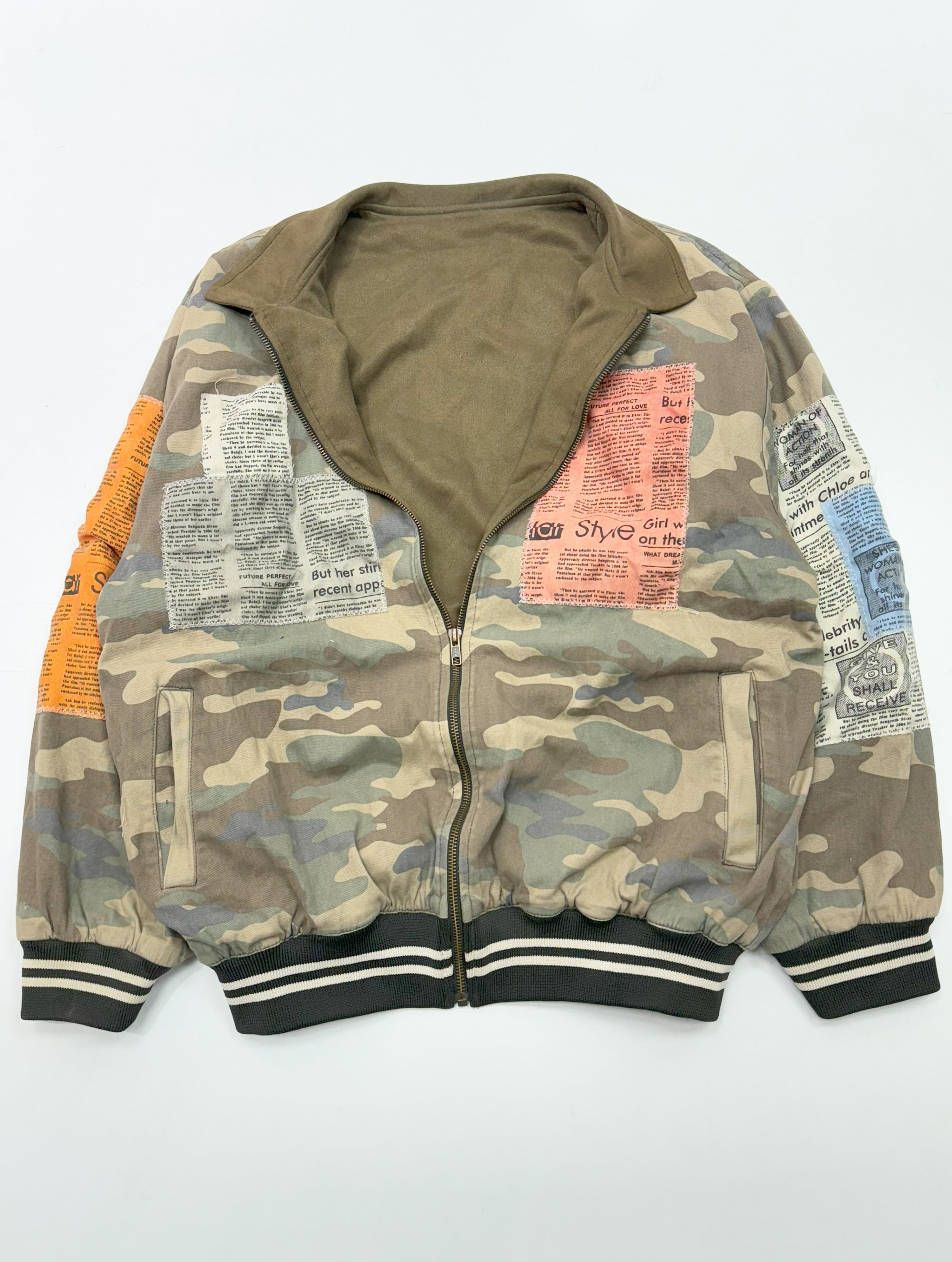 Camo Bomber Faded Jacket