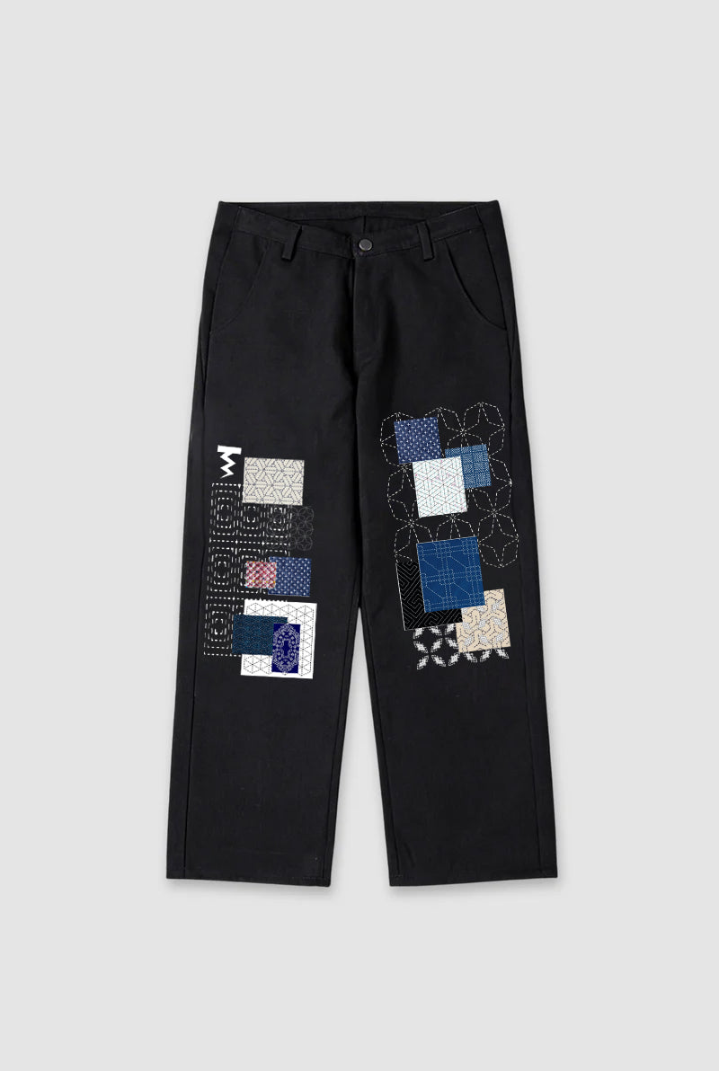 Knee Sashiko Jeans