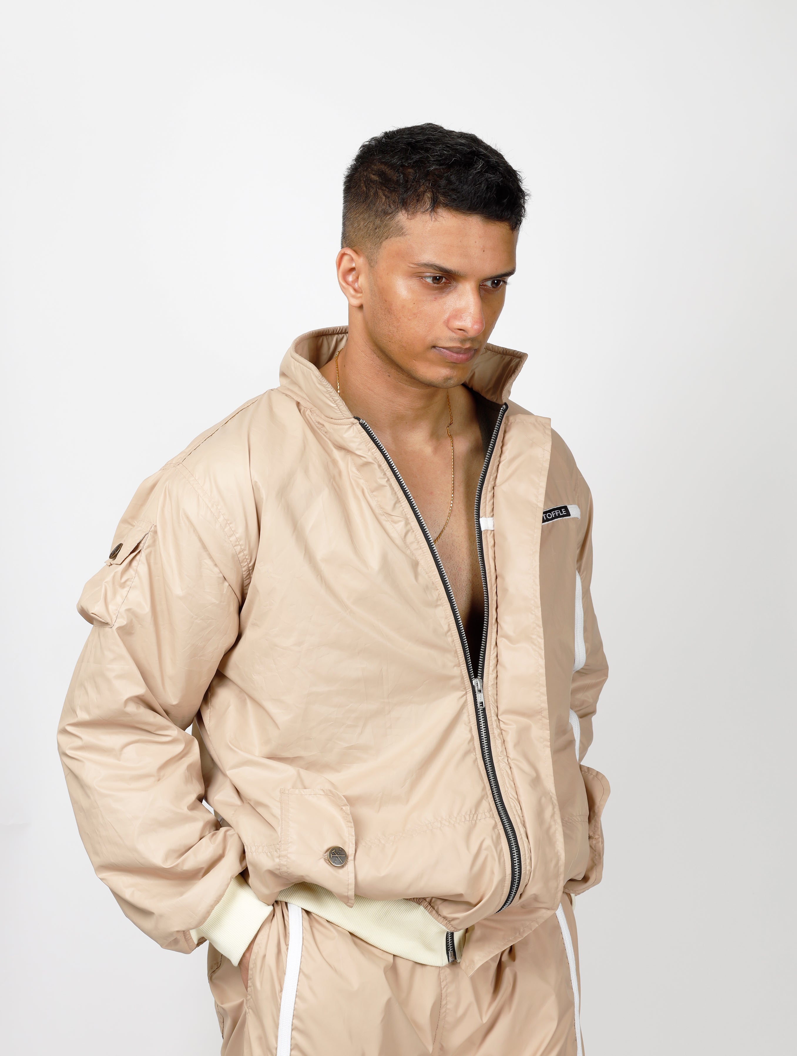 Nylon Athletic Bomber Jacket