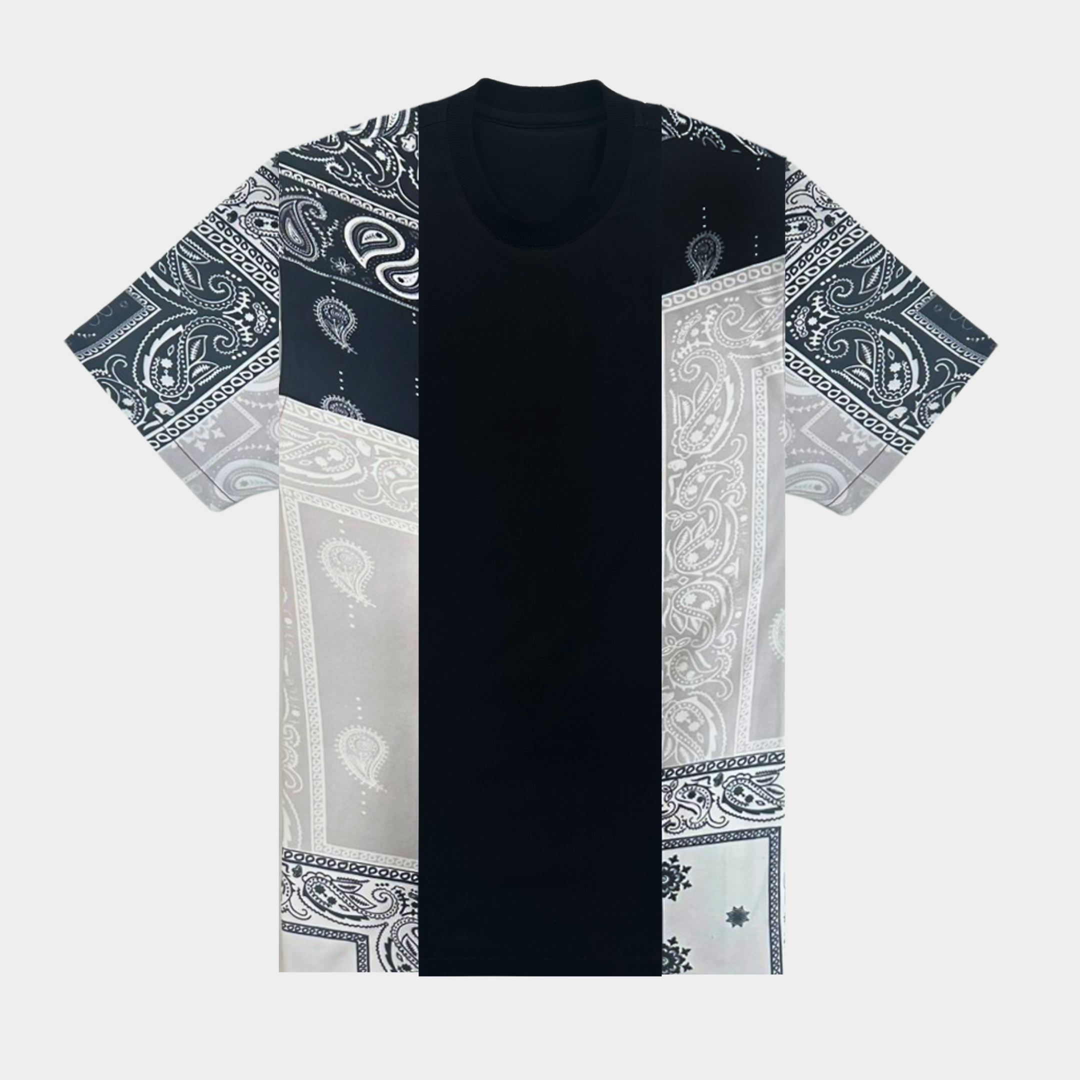 Paisley Black Panel T-shirt