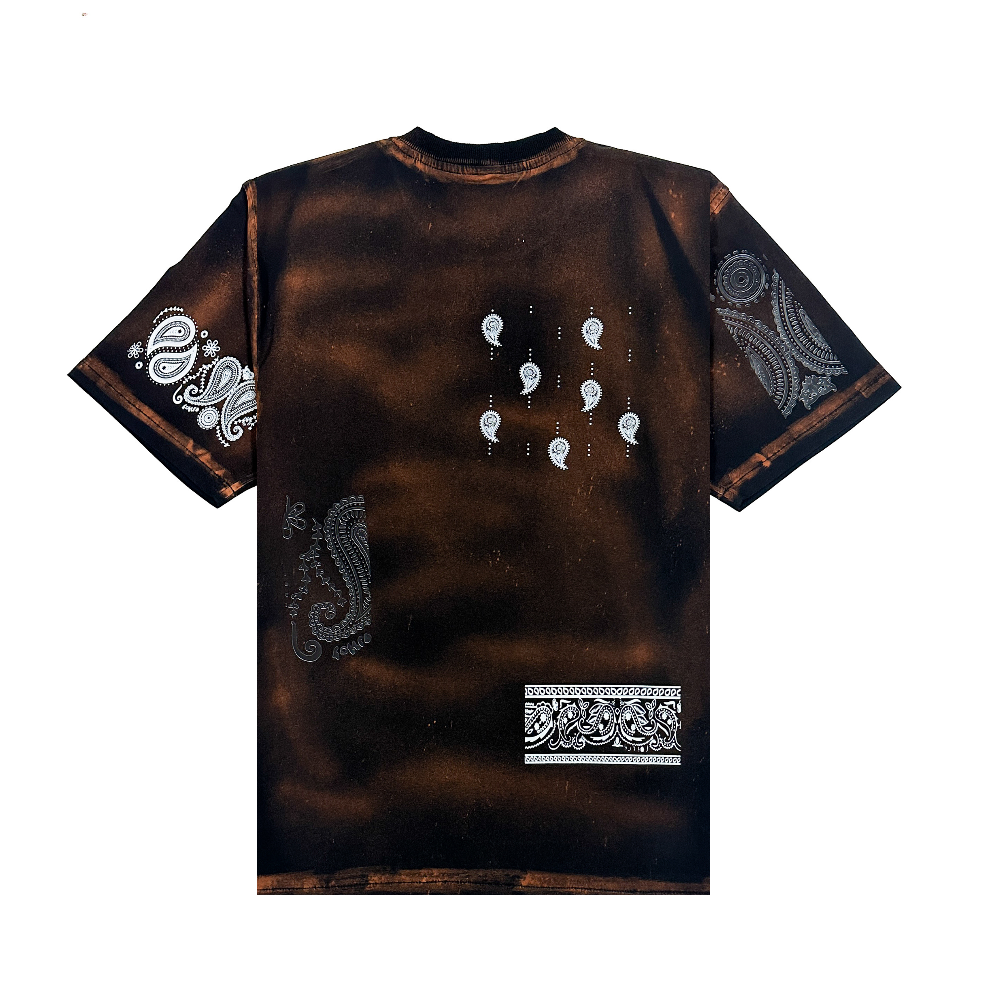 Black Bleached Paisley T-shirt