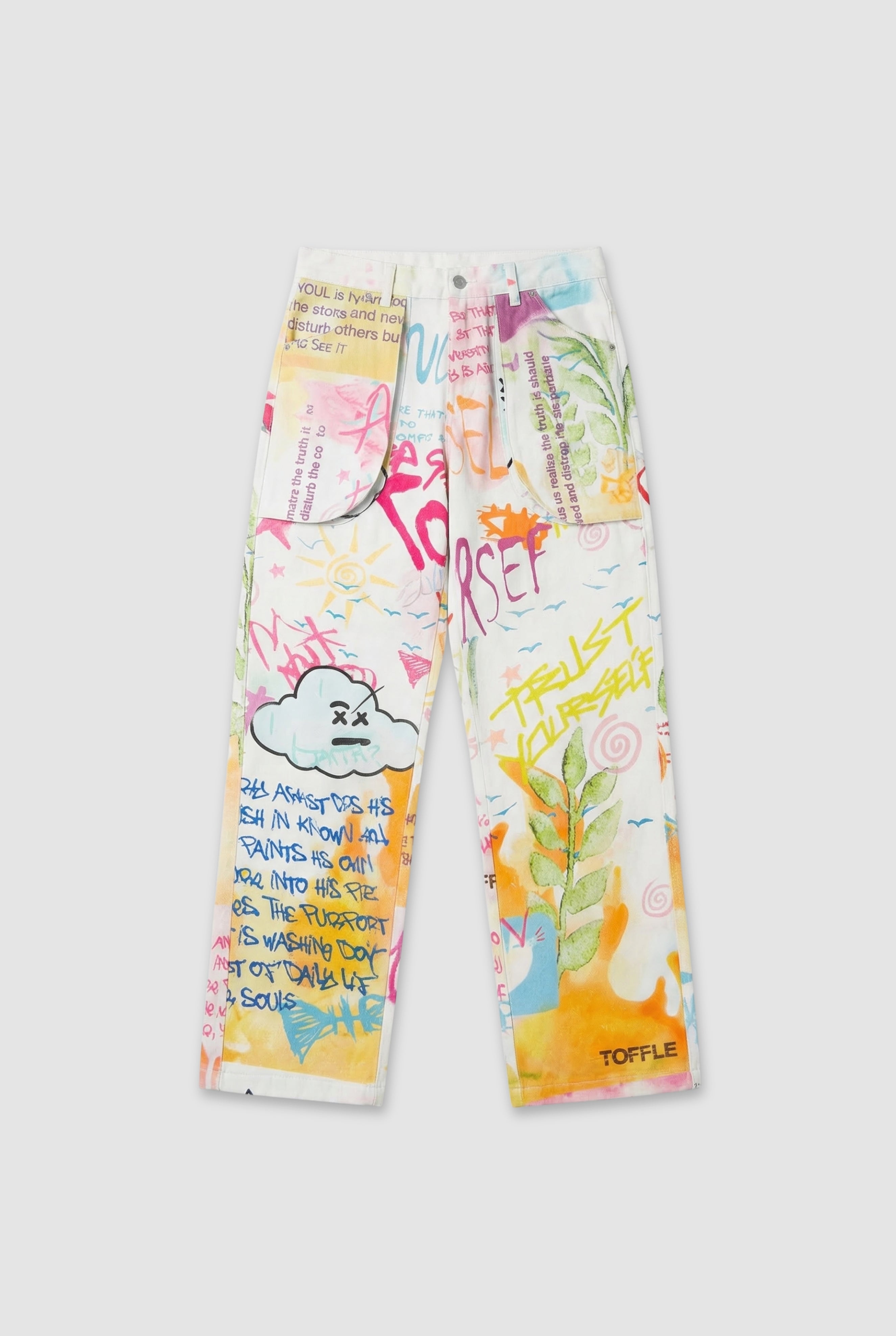 Graffiti White Jeans