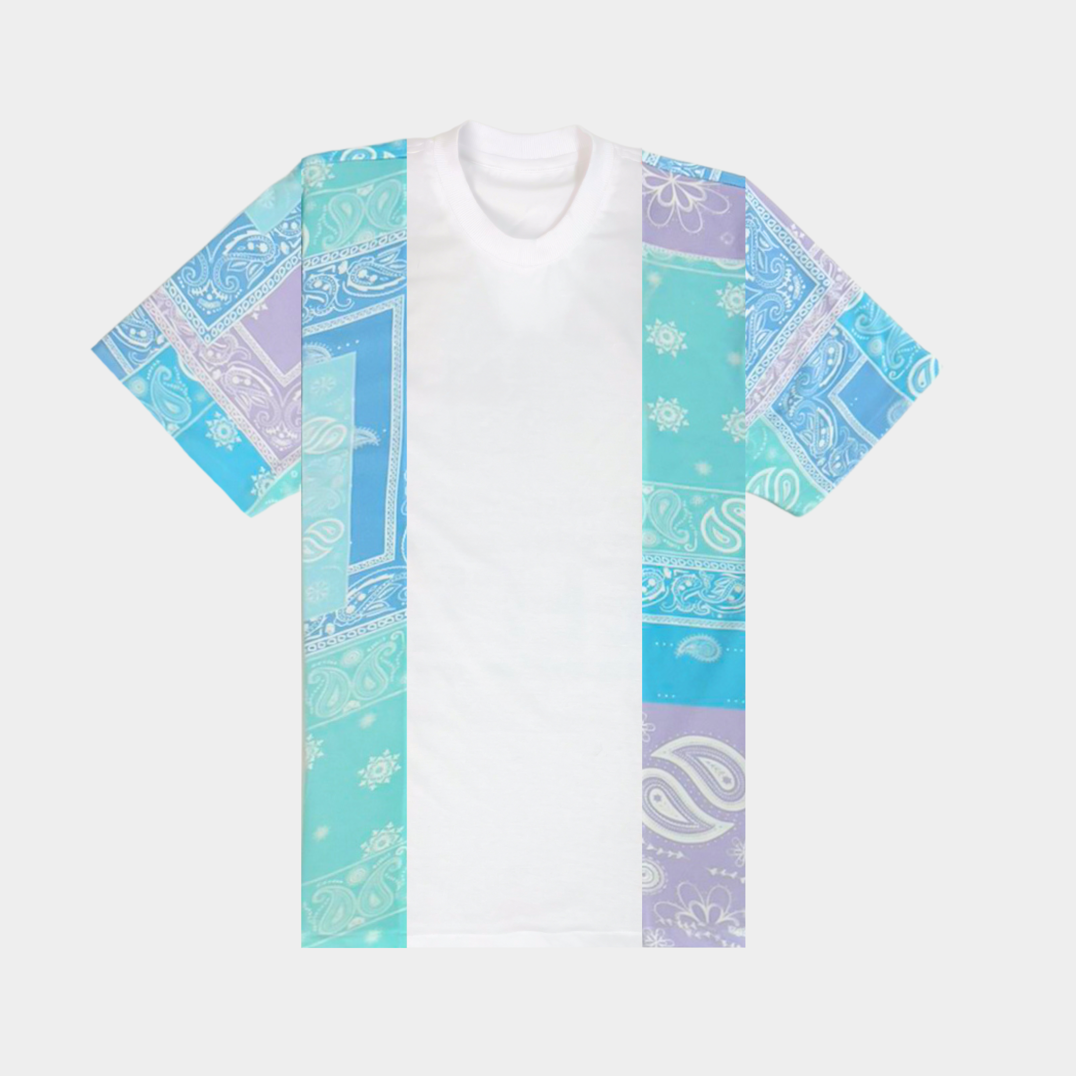 Paisley Blue Panel T-shirt