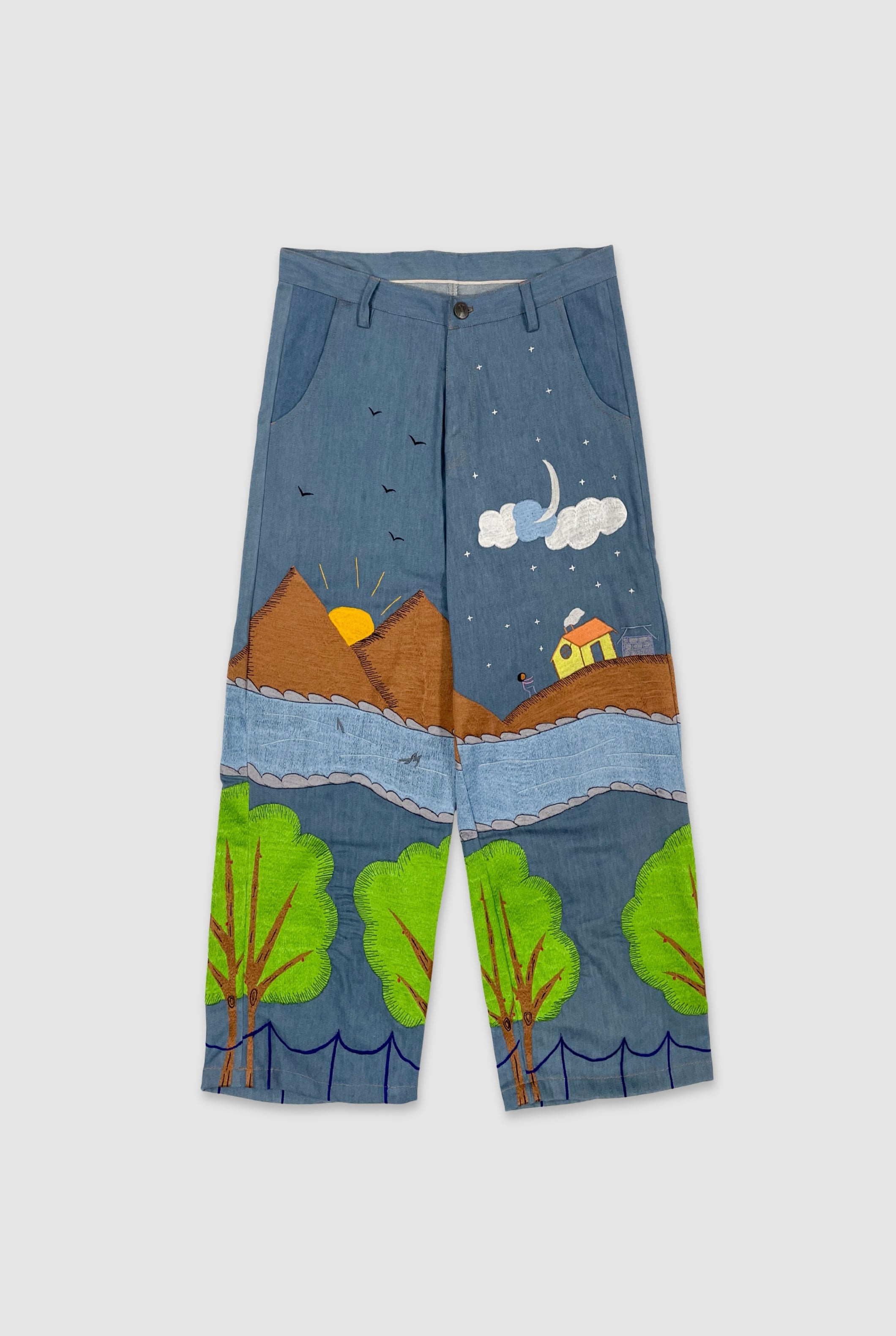 Embroidered Childlike Jeans