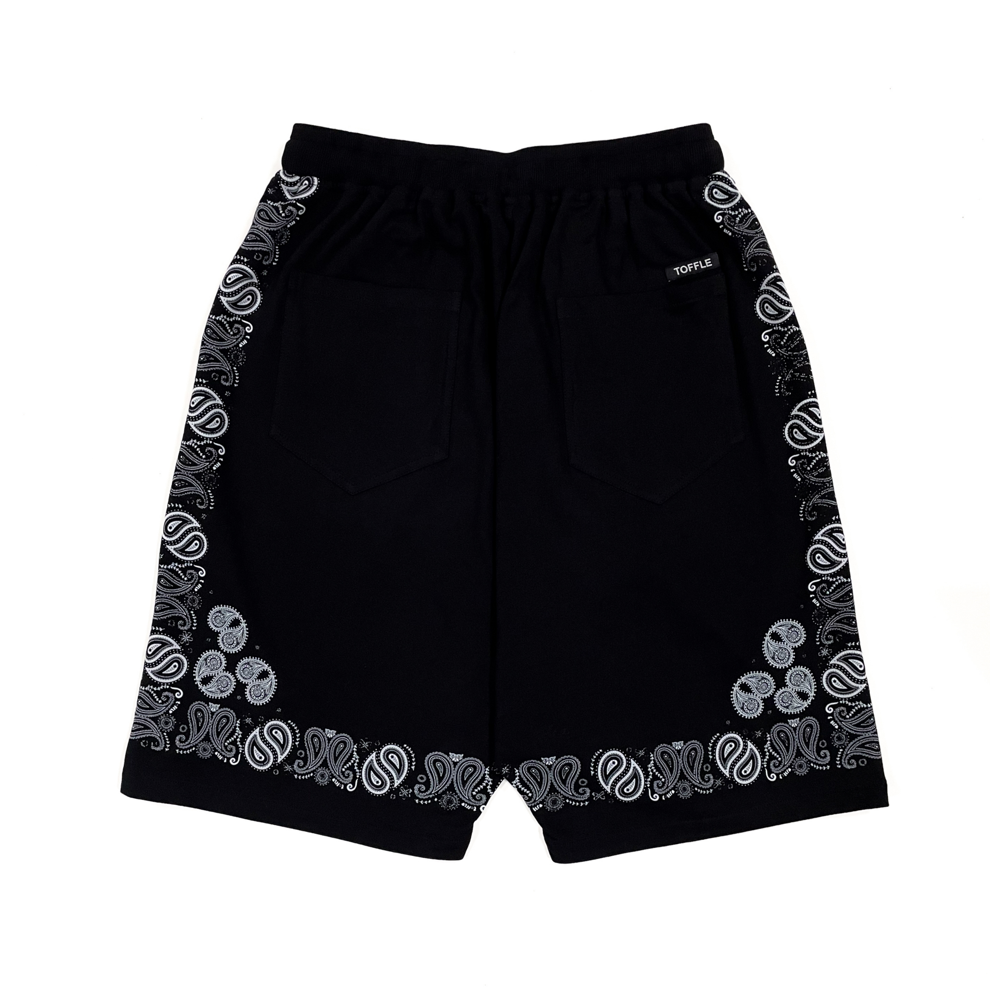 Black Paisley Outline Shorts