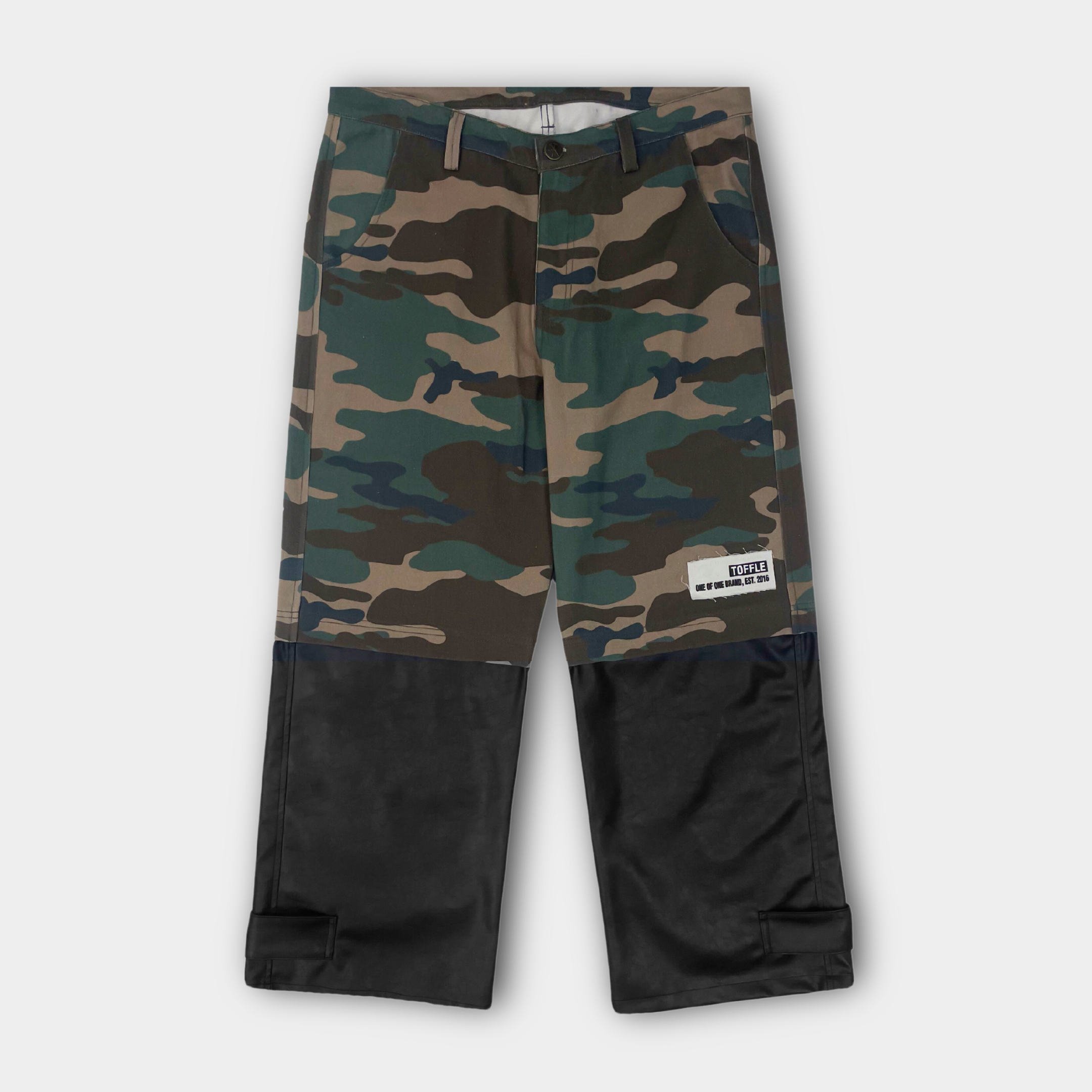 Camo Leather Segment Jeans