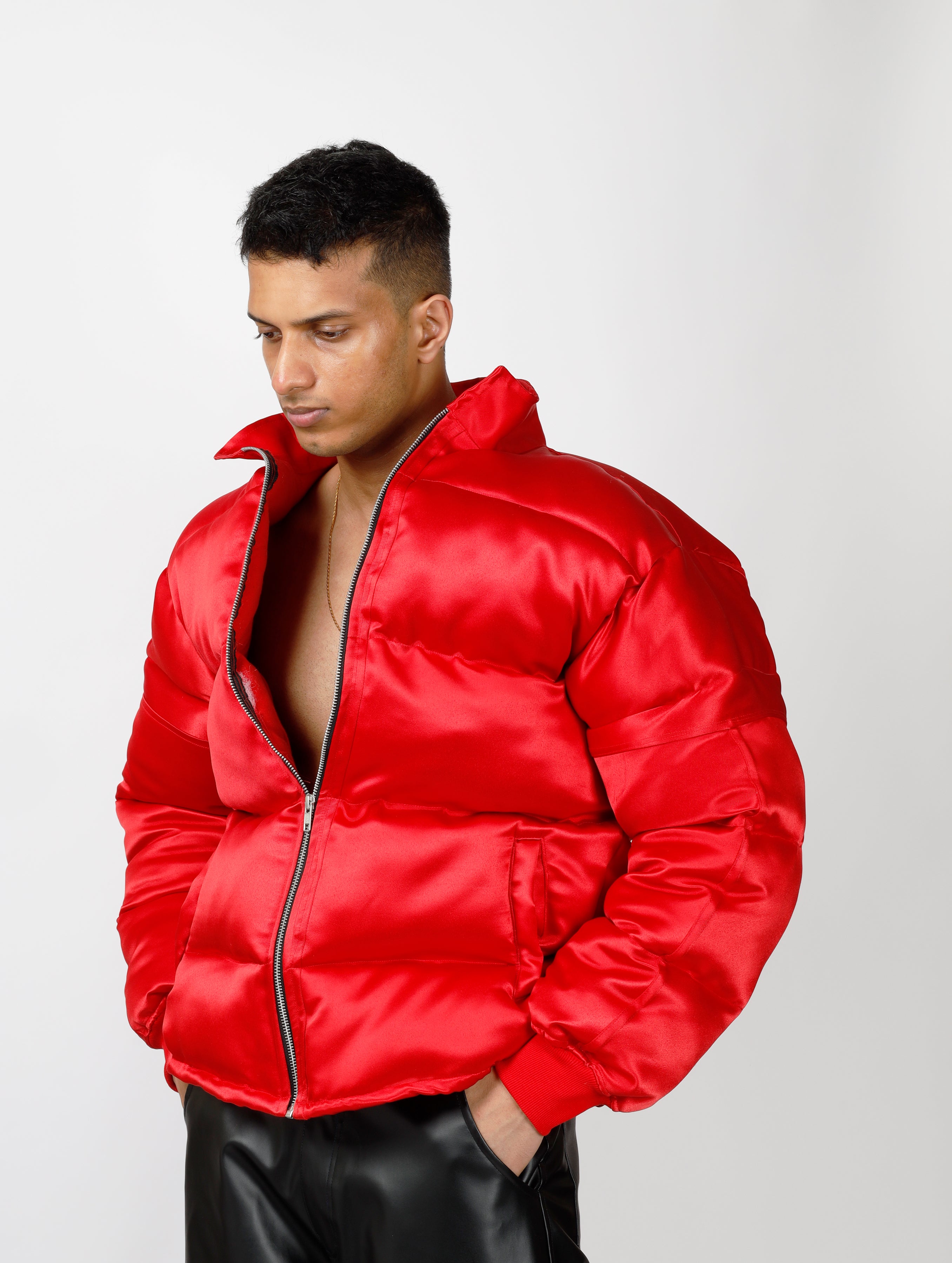 Satin Puffer Jacket