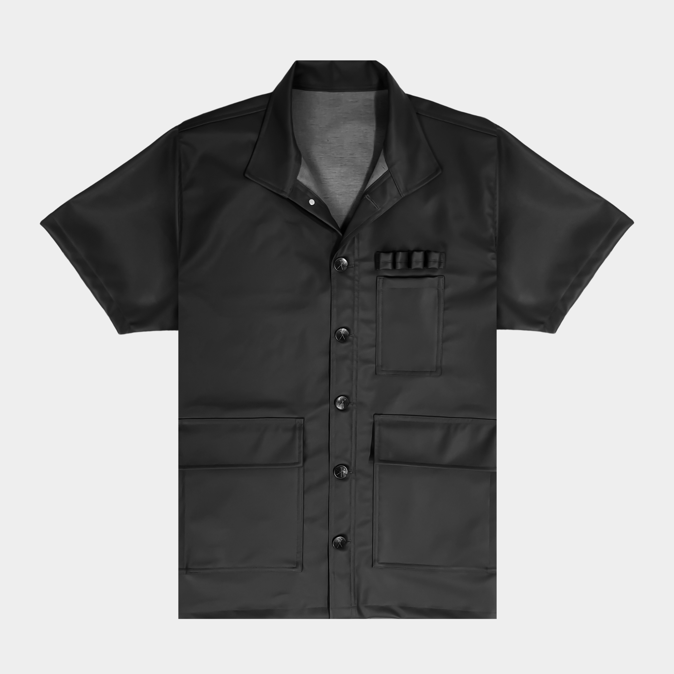 Workwear Black Leather Shirt