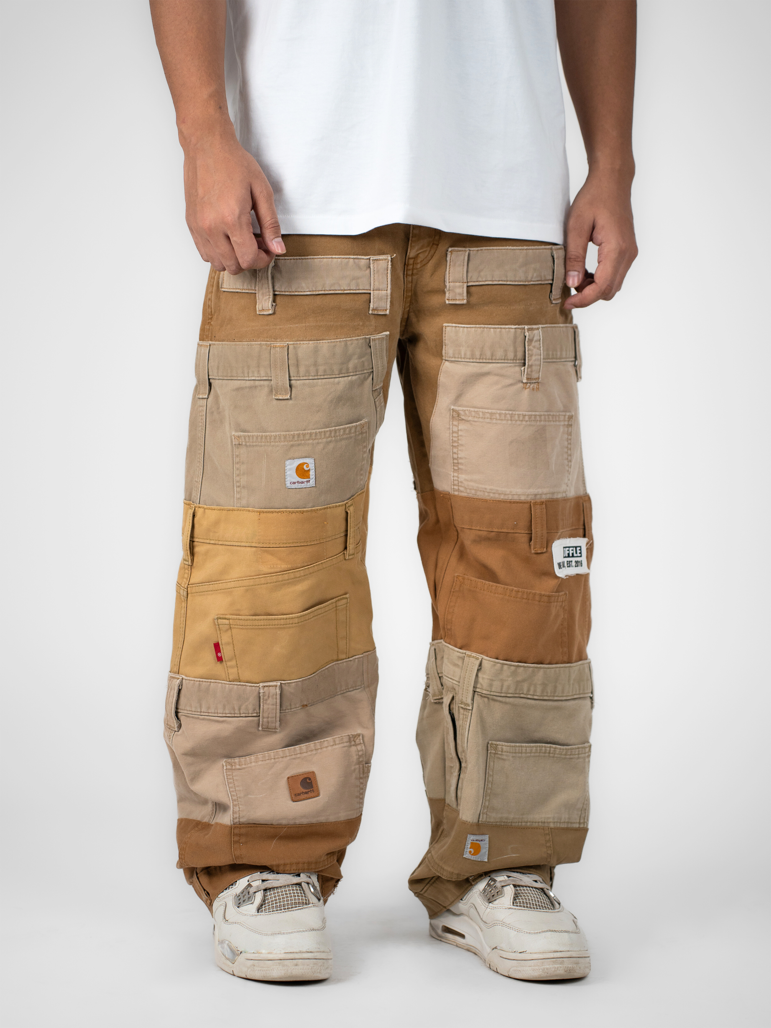 Brown Layered Jeans