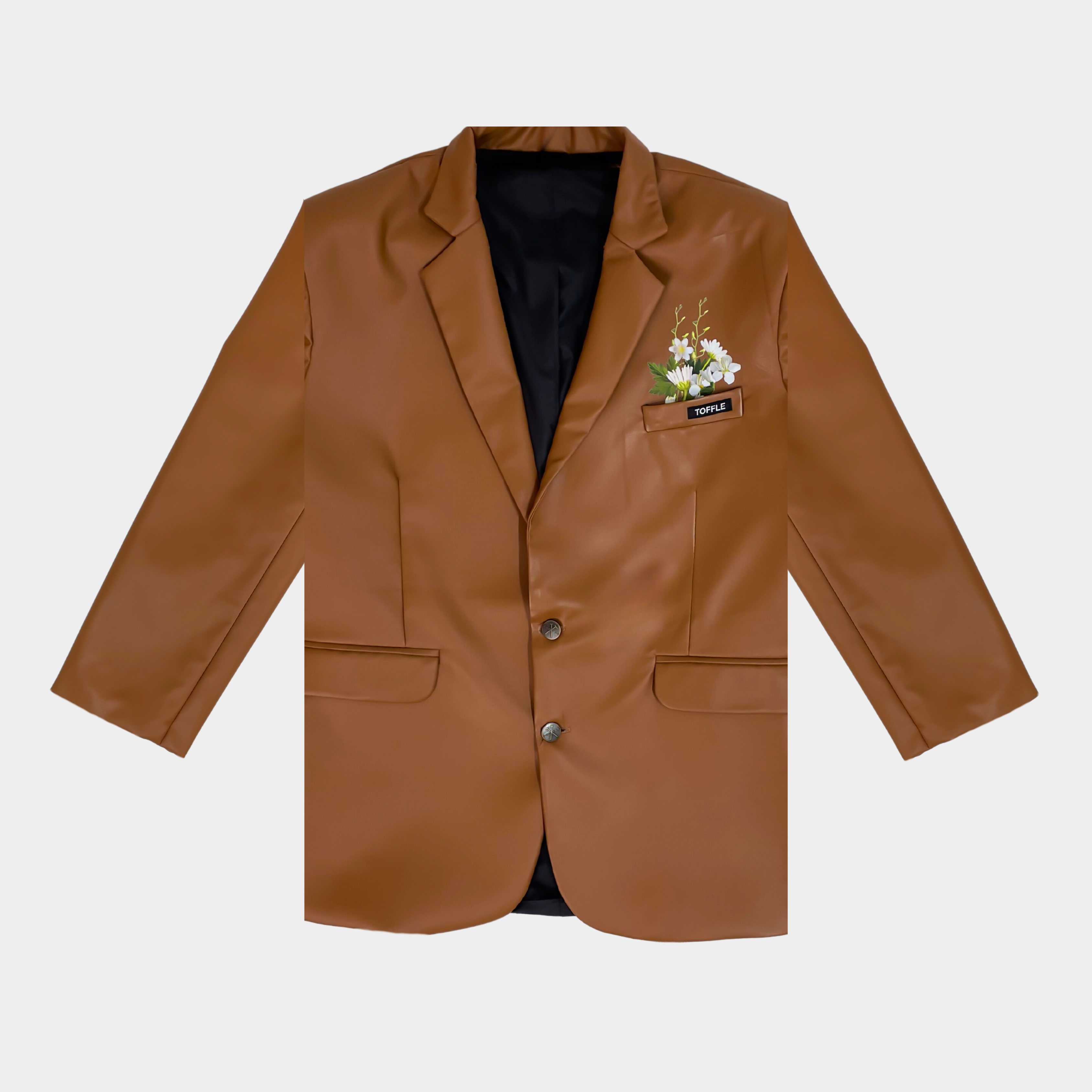 Brown Leather Blazer