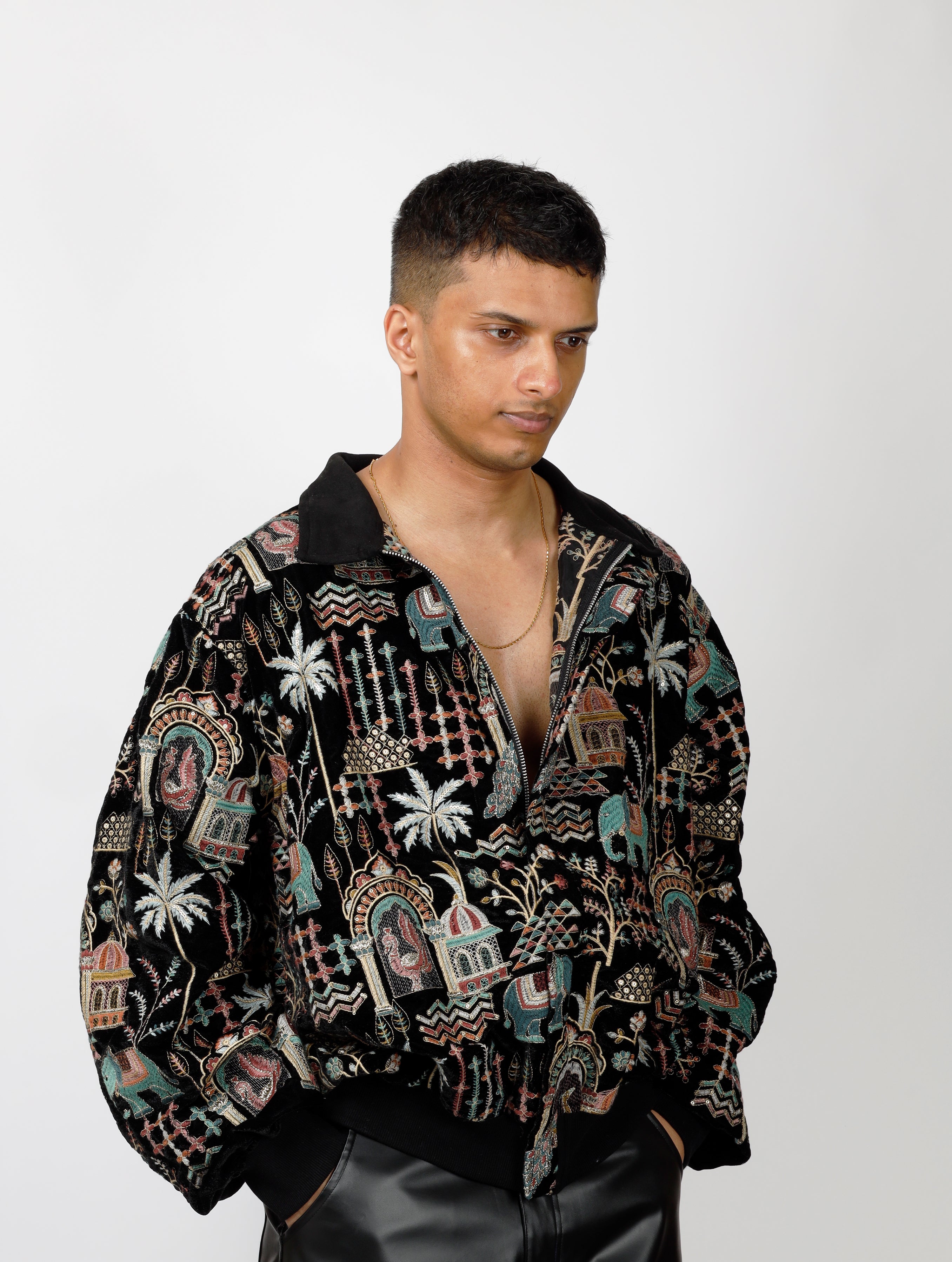 Embroidered Artwork Jacket